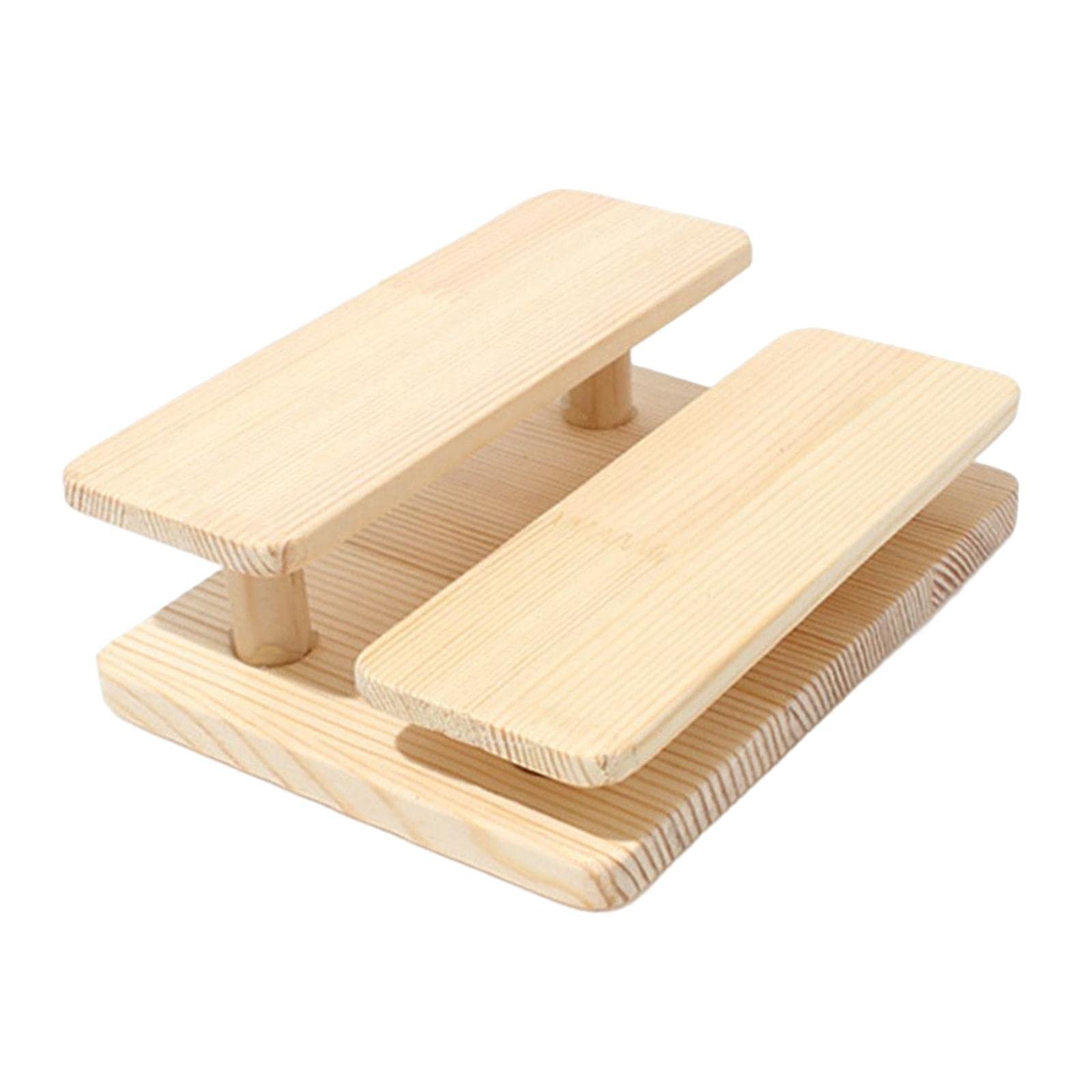 2-Tier Wooden Tabletop Display Stand for Retail & Home - Decorative Shelf for Perfume, Candies, Kitchen Organizer | Perfect for Store Displays, Bathroom Storage & Office Decor
