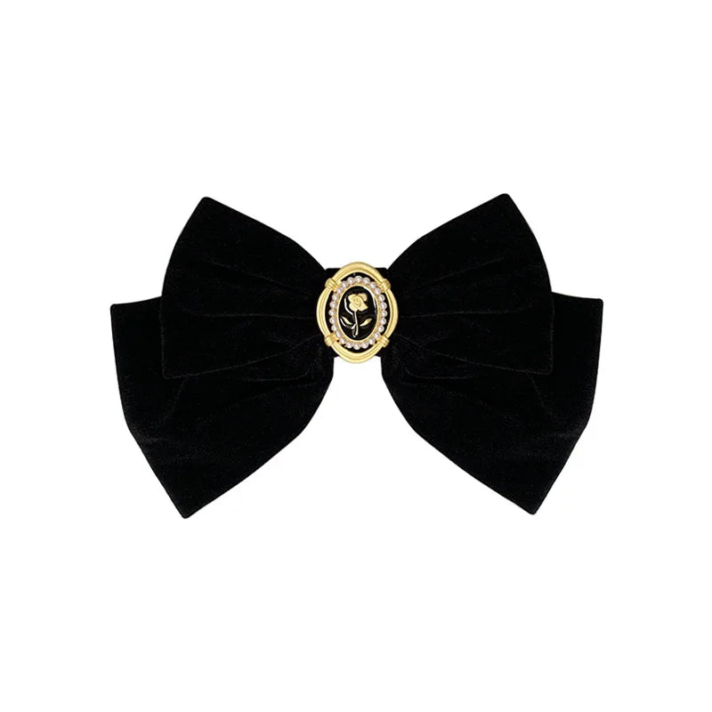 Elegant Royal Bow Hair Pin for Women - Vintage Crystal Hair Clip for Weddings, Prom & Special Occasions