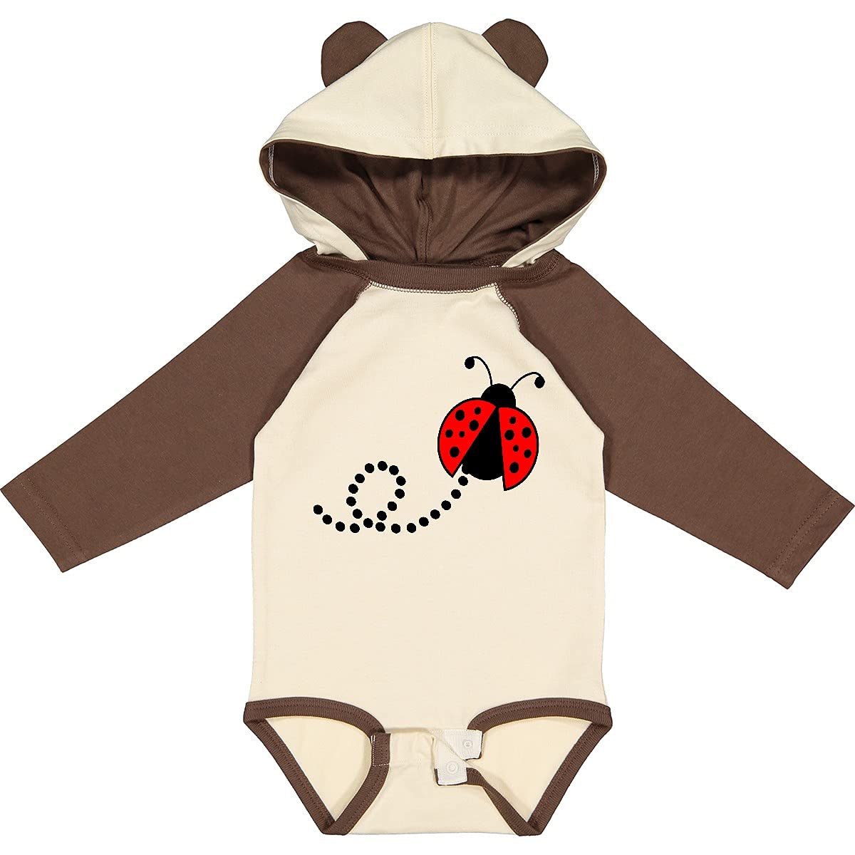 Inktastic Cute Red Ladybug Long Sleeve Baby Bodysuit - Adorable Infant Outfit for Photos, Parties & Everyday Wear