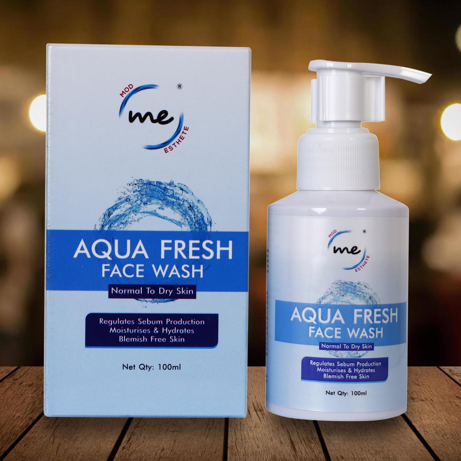 MOD ESTHETE ME AQUA FRESH FACE WASH | Hydrating Ceramide Face Cleanser for Dry & Sensitive Skin | Gentle Daily Facial Wash for Hydration & Moisture Lock | Perfect for Morning & Night Skincare Routine