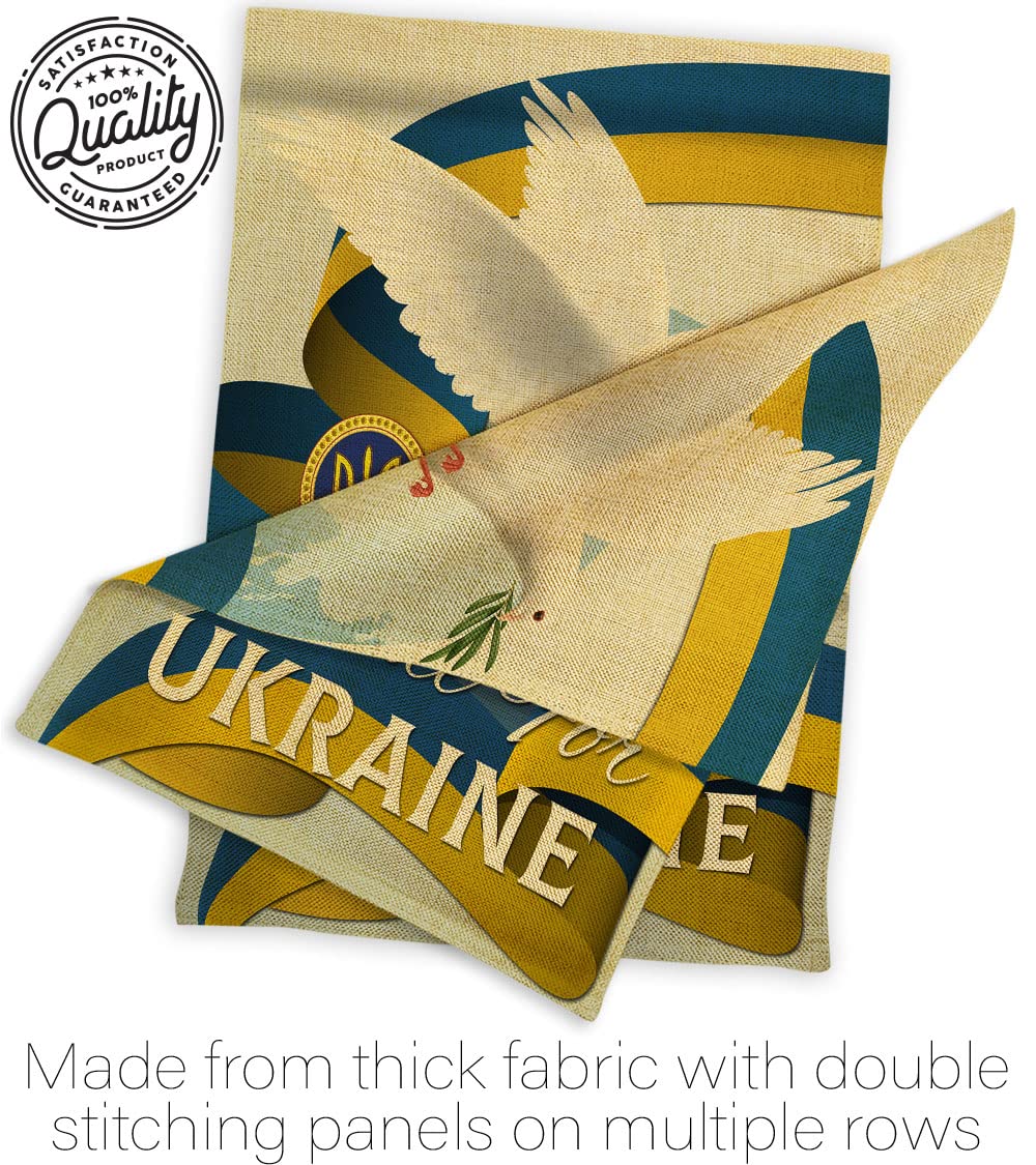 Ukraine Flag - Double-Sided Burlap Banner for Garden & Yard - Made in USA