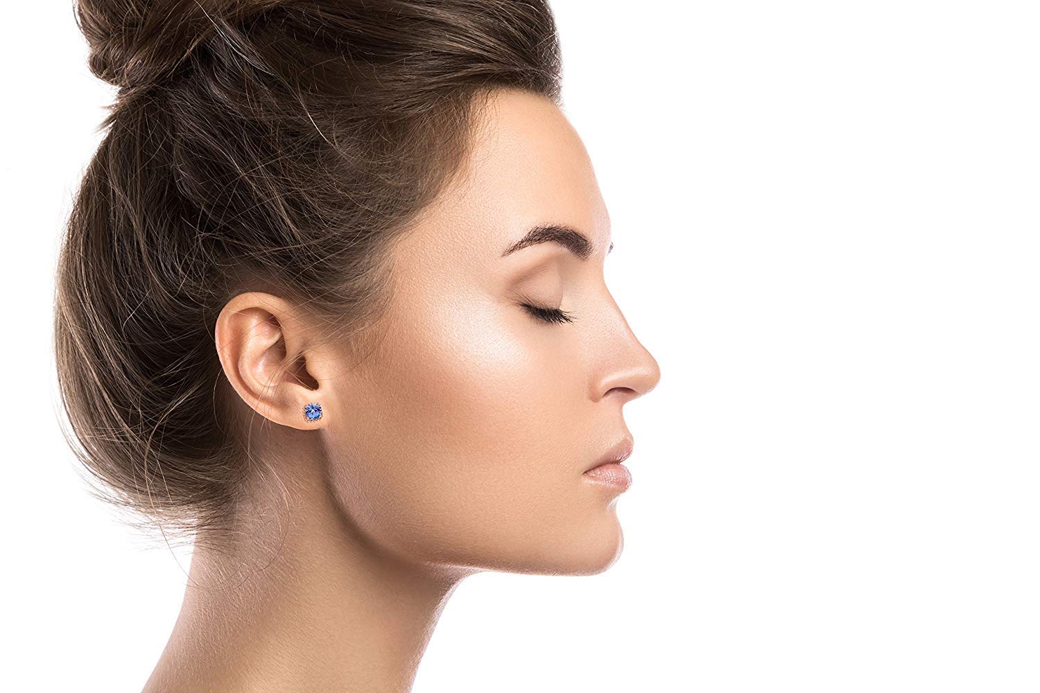14K Rose Gold 6x6mm Cushion Cut Bead Frame Stud Earrings with Silicone Backs - Elegant Everyday Jewelry for Women, Perfect for Work, Date Night & Special Occasions