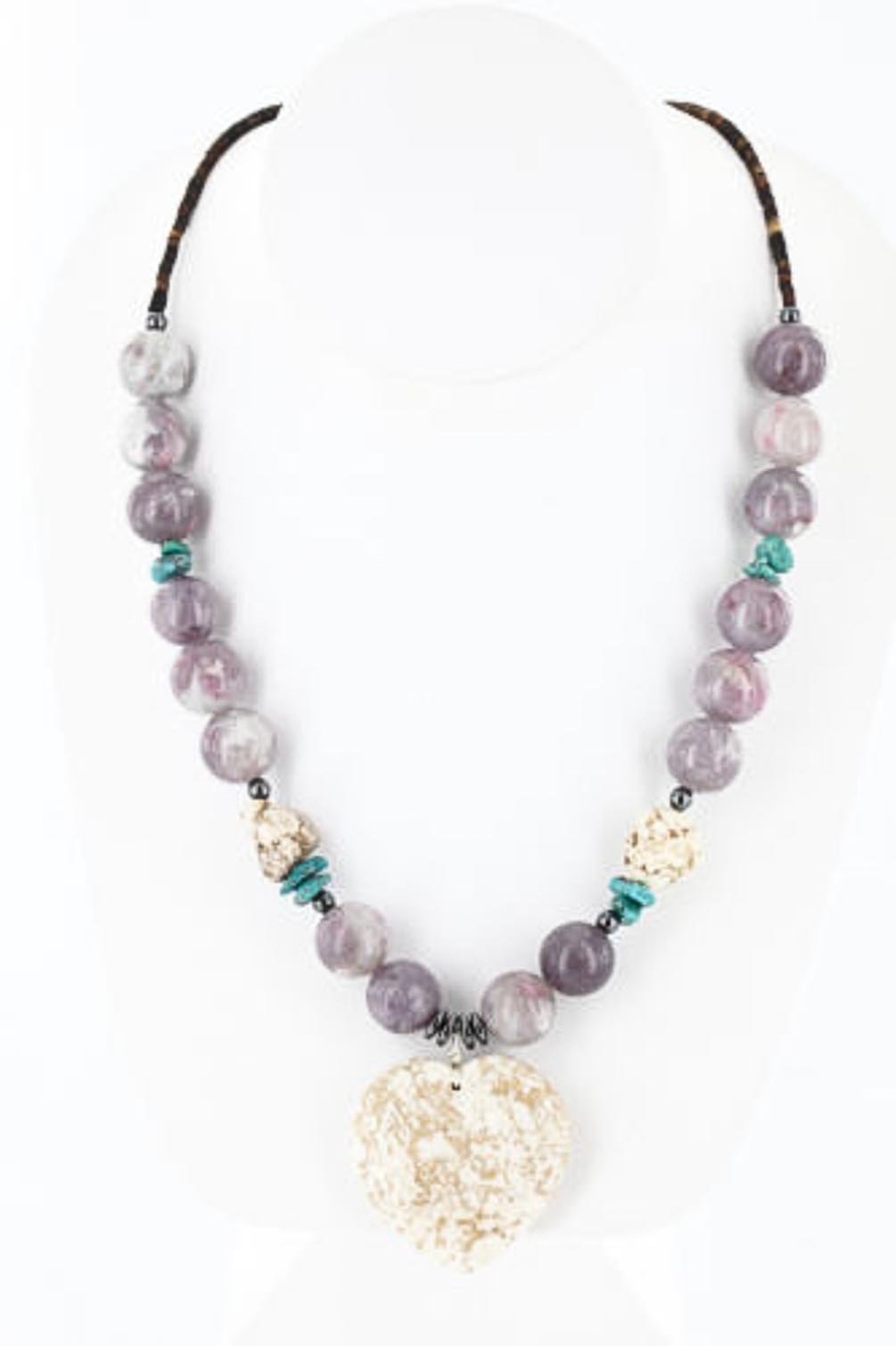 Authentic Native American Handmade Silver Navajo White Howlite Agate Necklace - Certified $200 Tag - Perfect for Boho Fashion, Spiritual Healing & Cultural Jewelry Collection