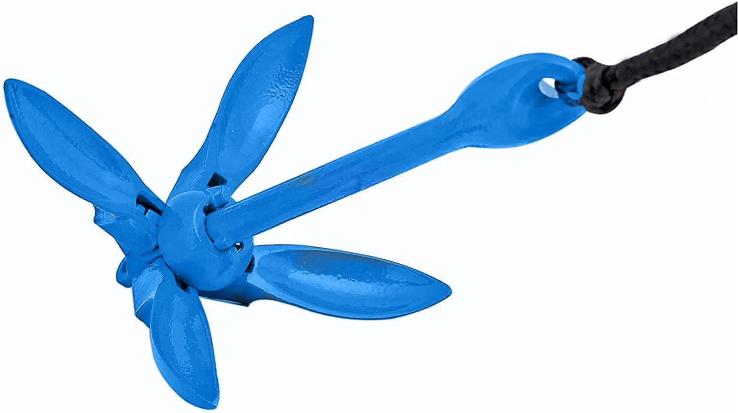 3.5 lb Folding Marine Kayak Anchor Kit with 30 ft Rope - Perfect for Fishing Kayaks, Canoes, Jet Skis, SUP Paddle Boards & Small Boats | Secure Your Watercraft While Fishing or Relaxing on Lakes & Rivers