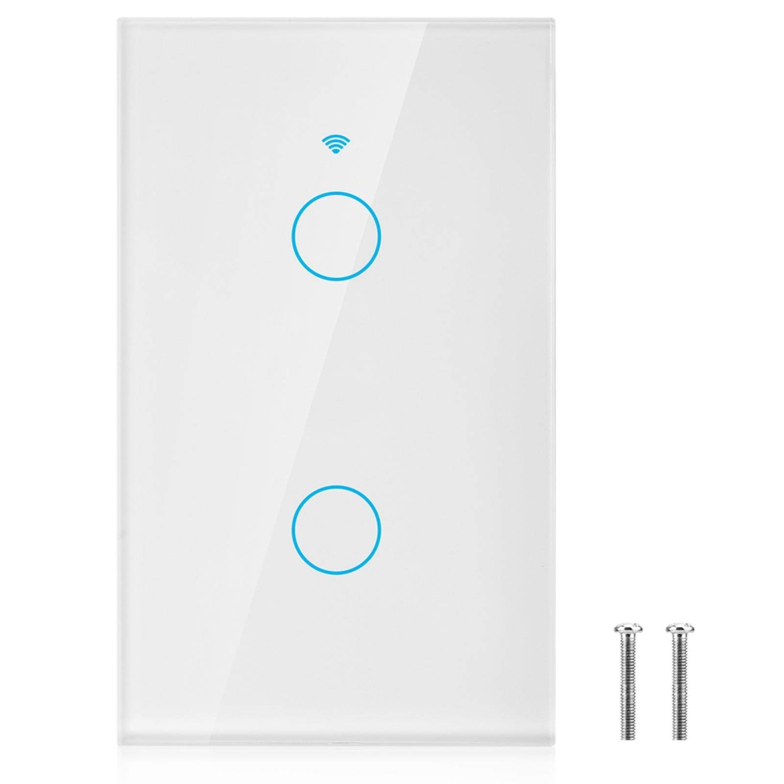 Smart Switch Single Pole, 2-Way AC 100-250V Google Home Compatible, Smart Life APP Remote Control Light Switch (White) - Perfect for Home Automation & Smart Lighting Control