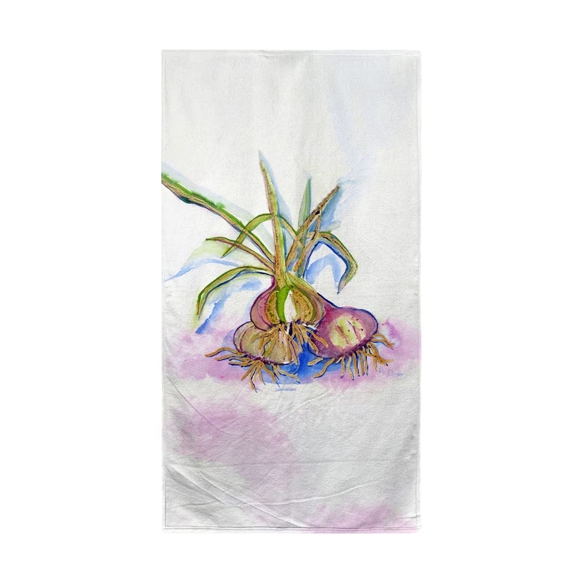 Betsy Drake Vintage Style Vidalia Onions Beach Towel - Large Soft Absorbent Cotton Towel for Pool, Beach, Picnic & Summer Outdoor Activities