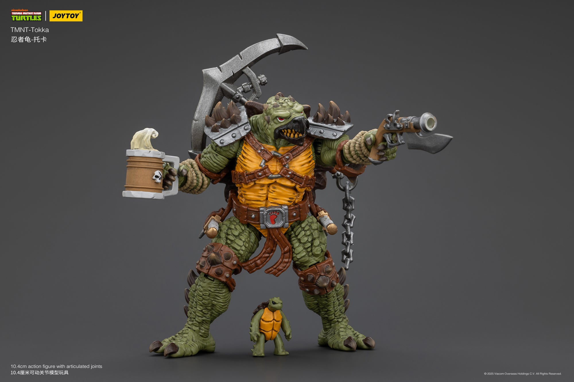 1/18 JOYTOY TMNT Slash & Tokka Action Figure Set - Collectible Ninja Turtle Villains for Display & Play - Perfect for TMNT Fans & Toy Collectors