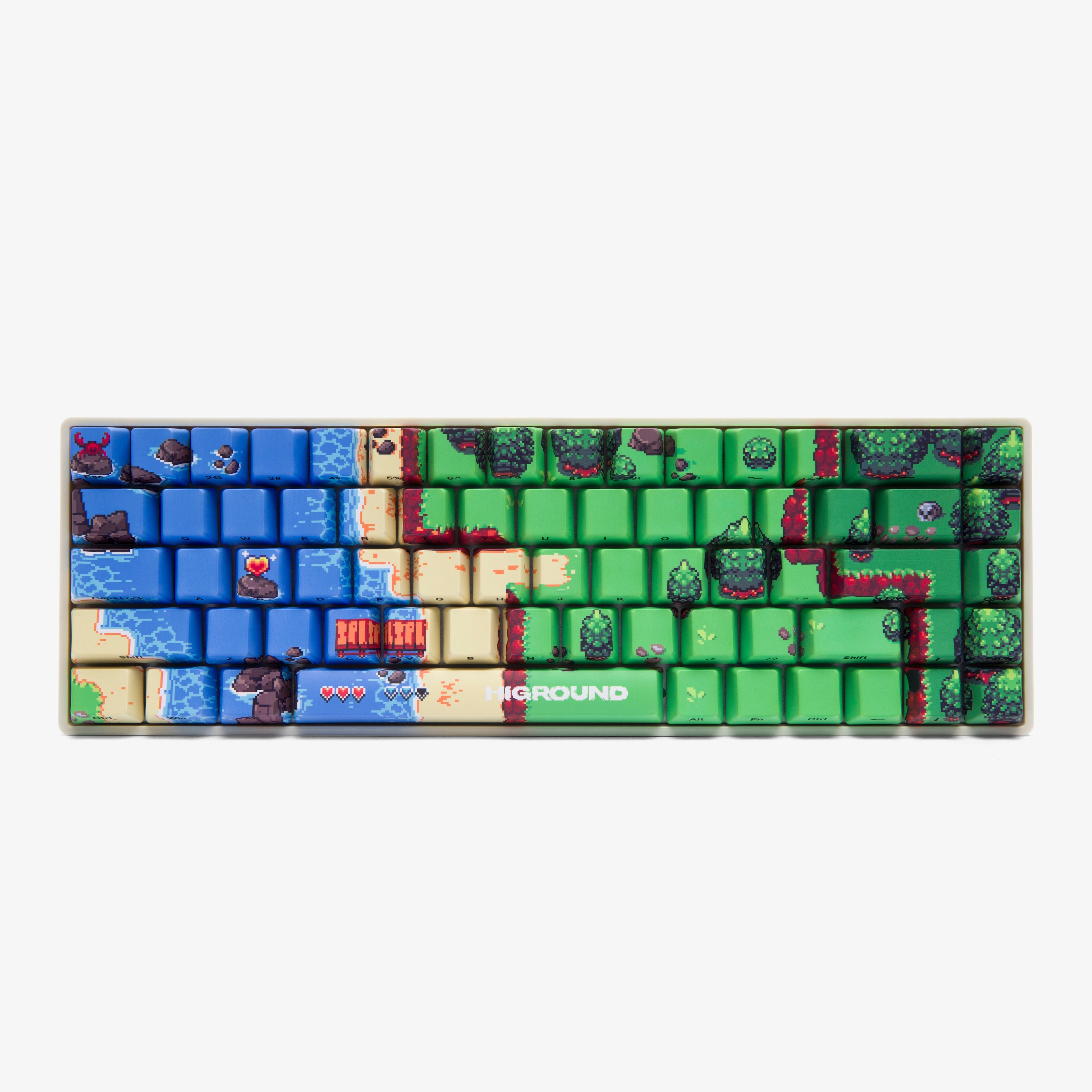 Higround 2 Basecamp 65 Mechanical Gaming Keyboard - Amora Bay Color | Compact 65% Layout, RGB Backlit | Perfect for Gaming, Coding & Office Work