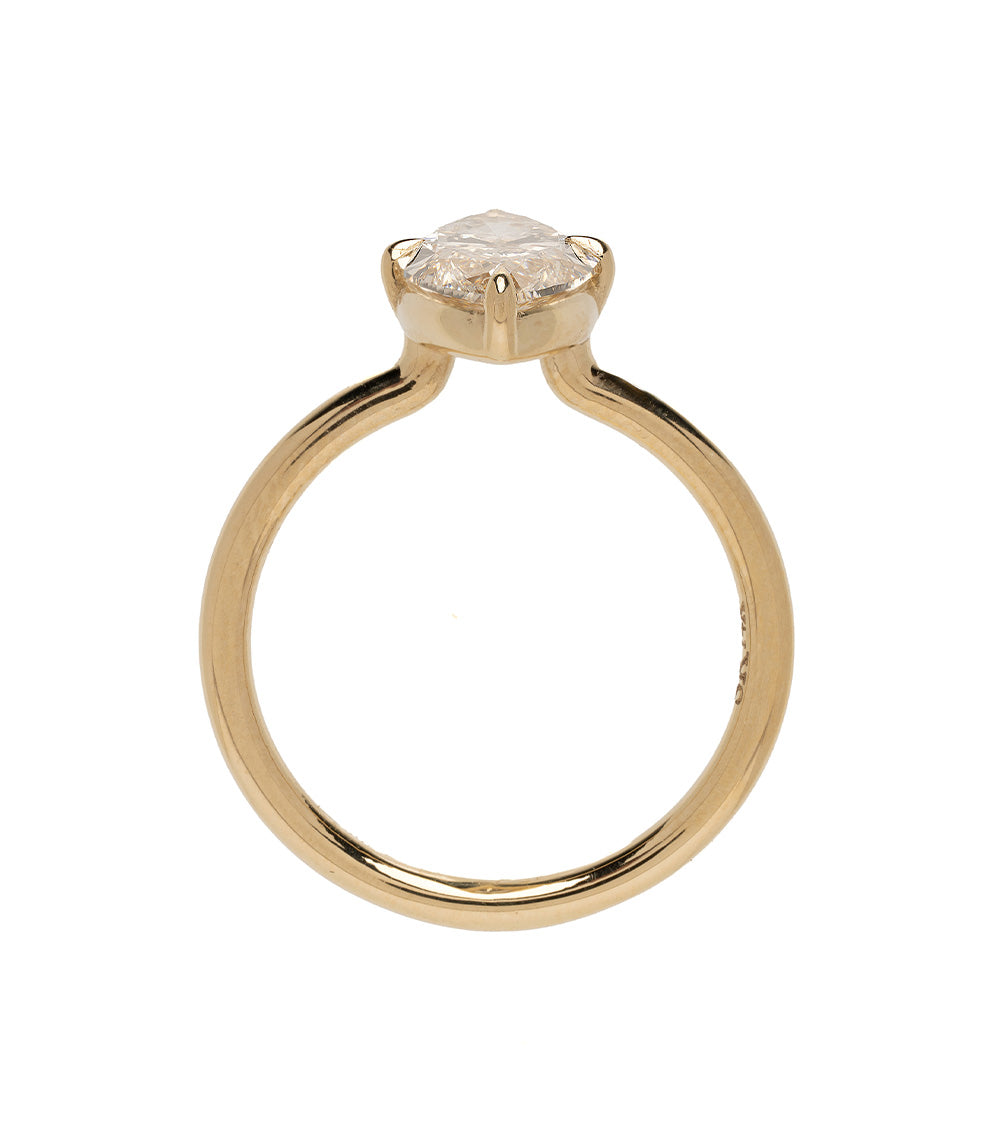 Exquisite 2 Carat Marquise Diamond Engagement Ring for Women - Elegant Champagne Billie Collection - Perfect for Proposals, Anniversaries & Special Occasions