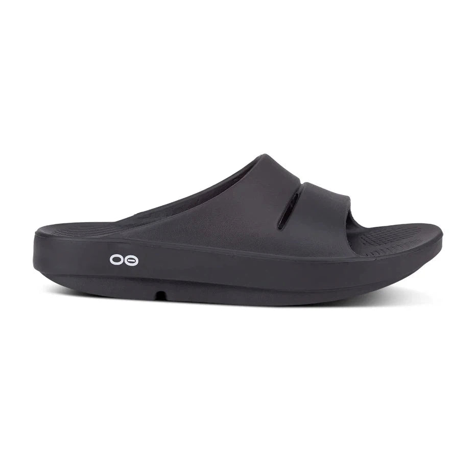 Ooahh Slide Black - Premium Non-Slip Slides for Men & Women | Comfortable House Slippers for Indoor/Outdoor Use, Lounge, Beach, Poolside