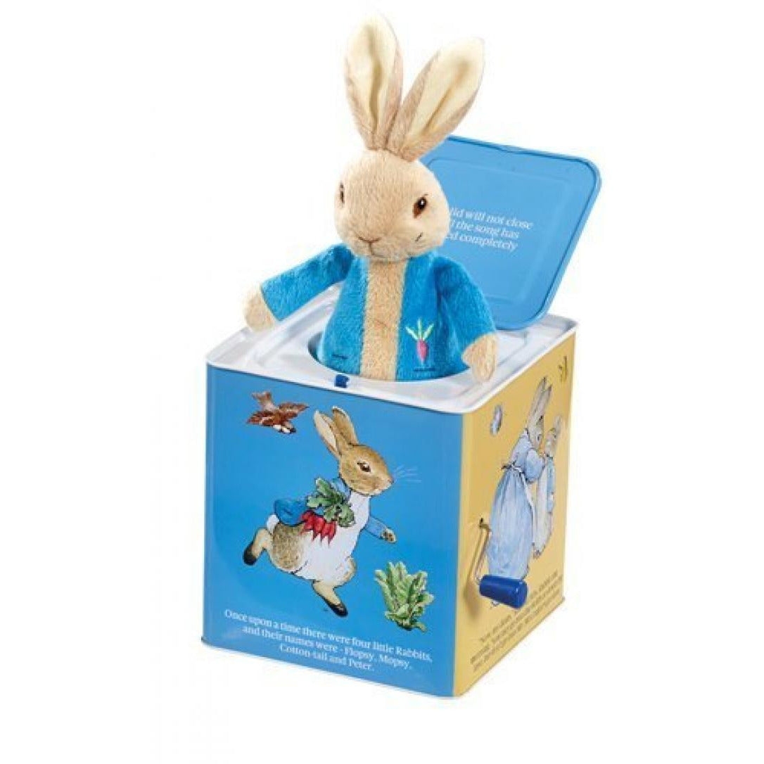 Peter Rabbit Jack in the Box - Classic Wind-Up Musical Toy for Kids & Collectors | Perfect for Easter Gifts, Nursery Decor & Children's Birthday Parties