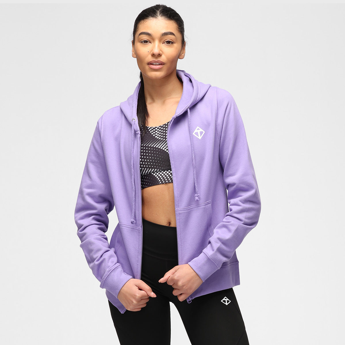 Lavender Diamond Women's Zoodie Hoodie - Cozy Fleece Pullover for Lounge, Travel & Casual Wear
