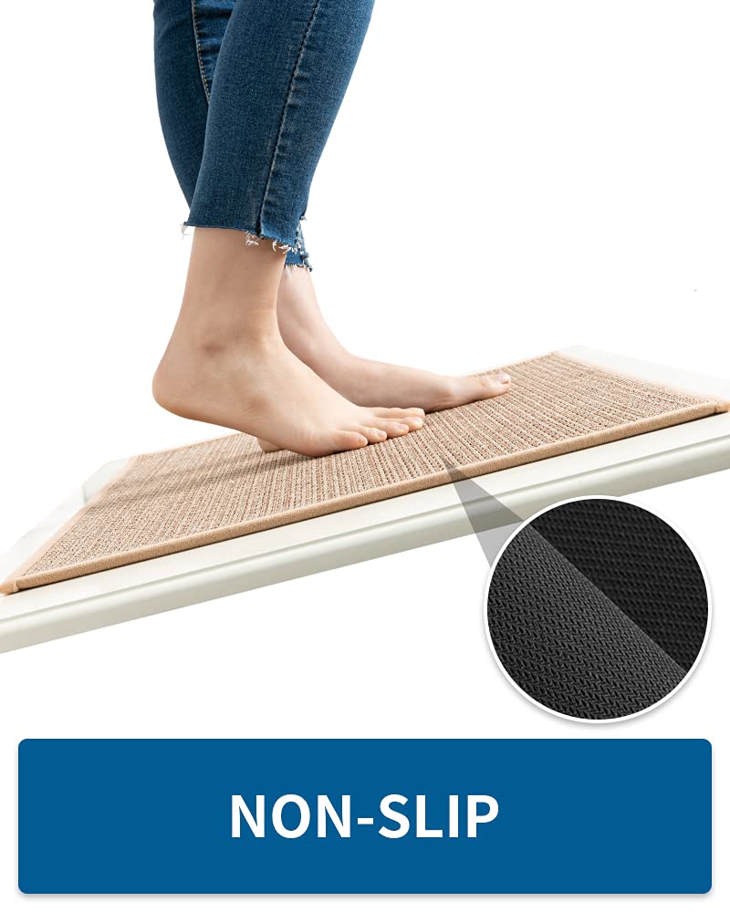 Non-Slip Washable Kitchen Rugs and Mats - Absorbent Runner Rug for Sink Area, Floor Protection - Beige 20