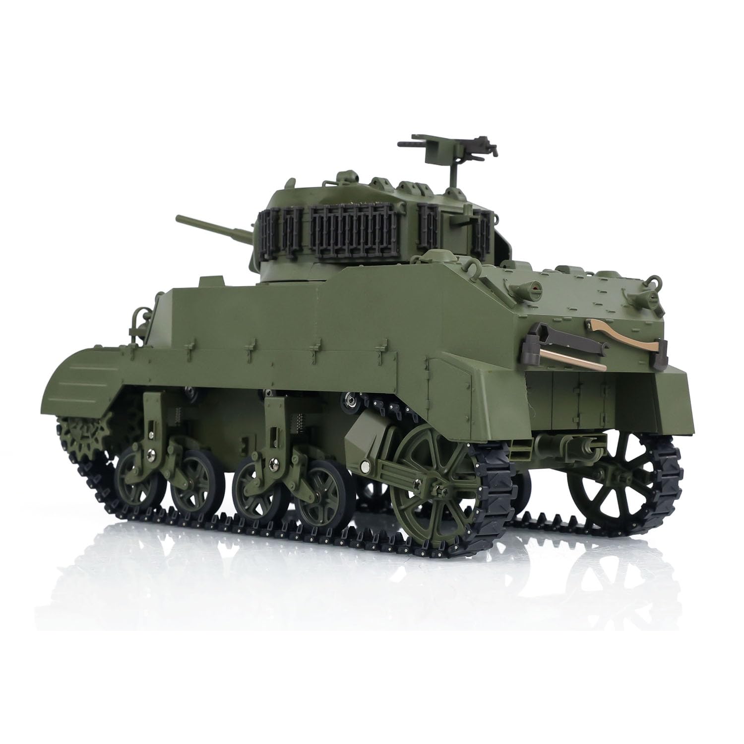 1/16 Scale RTR Tank Model - US Stuart M5A1 & British VI Light Tank with High Speed, Sound & Lights - Perfect for Military Enthusiasts & Hobby Collectors - Battlefield Display & RC Tank Racing