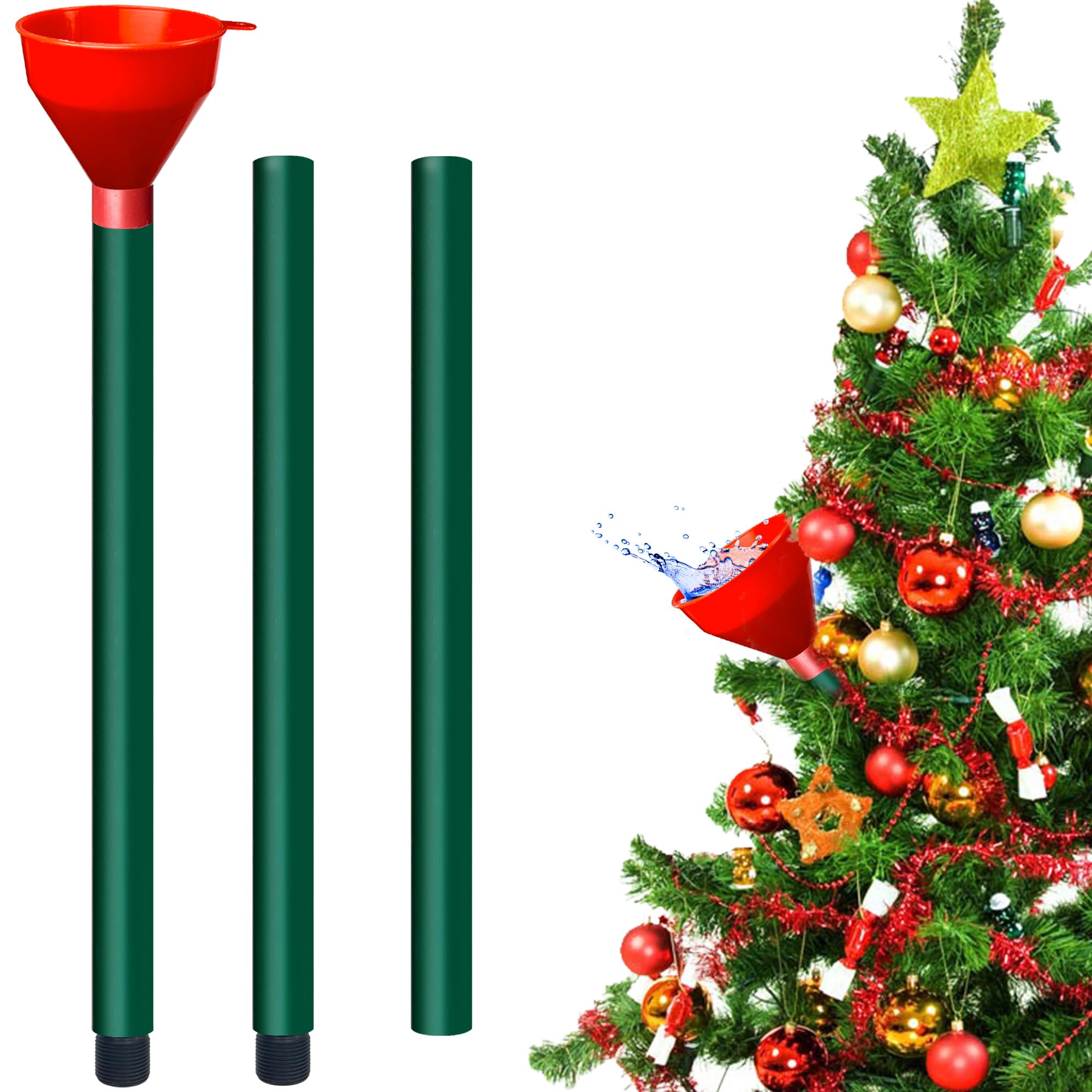 Christmas Tree Watering Funnel - Extra Long Tree Watering Spout System for Large Indoor & Outdoor Plants | Perfect for Xmas Trees, Potted Plants & Holiday Decorations (1 Pack)