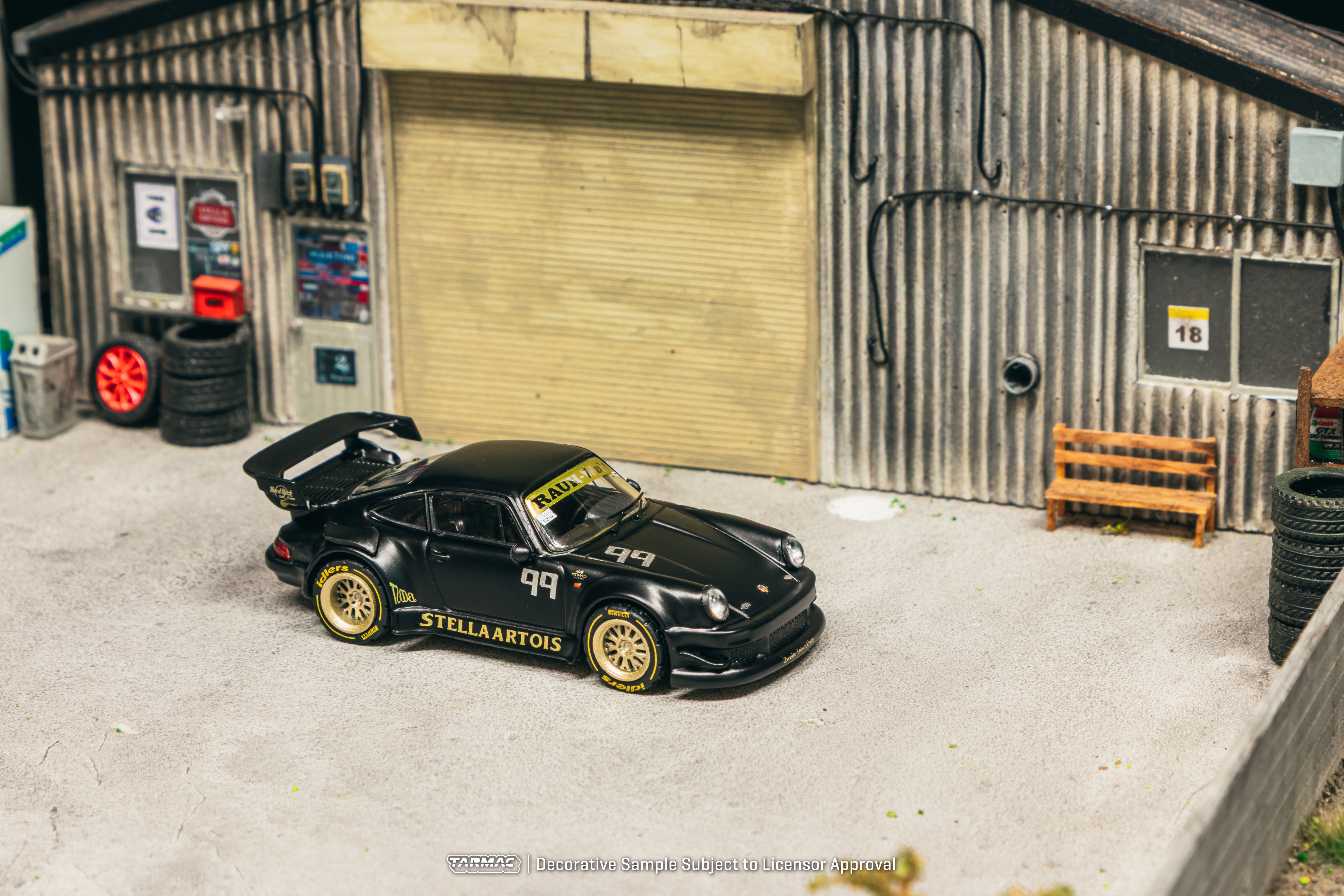 Tarmac Works 1/64 Scale RWB 930 Stella Boost Porsche - 12 Hours Endurance Race 2018 Limited Edition - Stance Garage 2025 Special Collector's Model - Perfect for Diecast Car Display, Racing Enthusiasts & Gift Giving