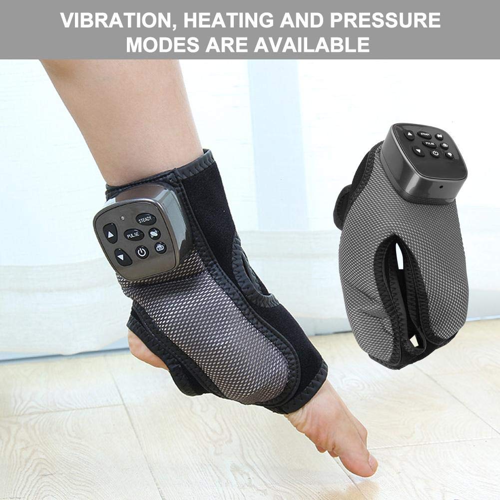 ZJchao Electric Foot and Ankle Massager with Shiatsu, Vibration & Heat - 3-Level Intensity for Pain Relief, Heel Comfort - Perfect for Home Relaxation, Office Stress Relief & Post-Workout Recovery
