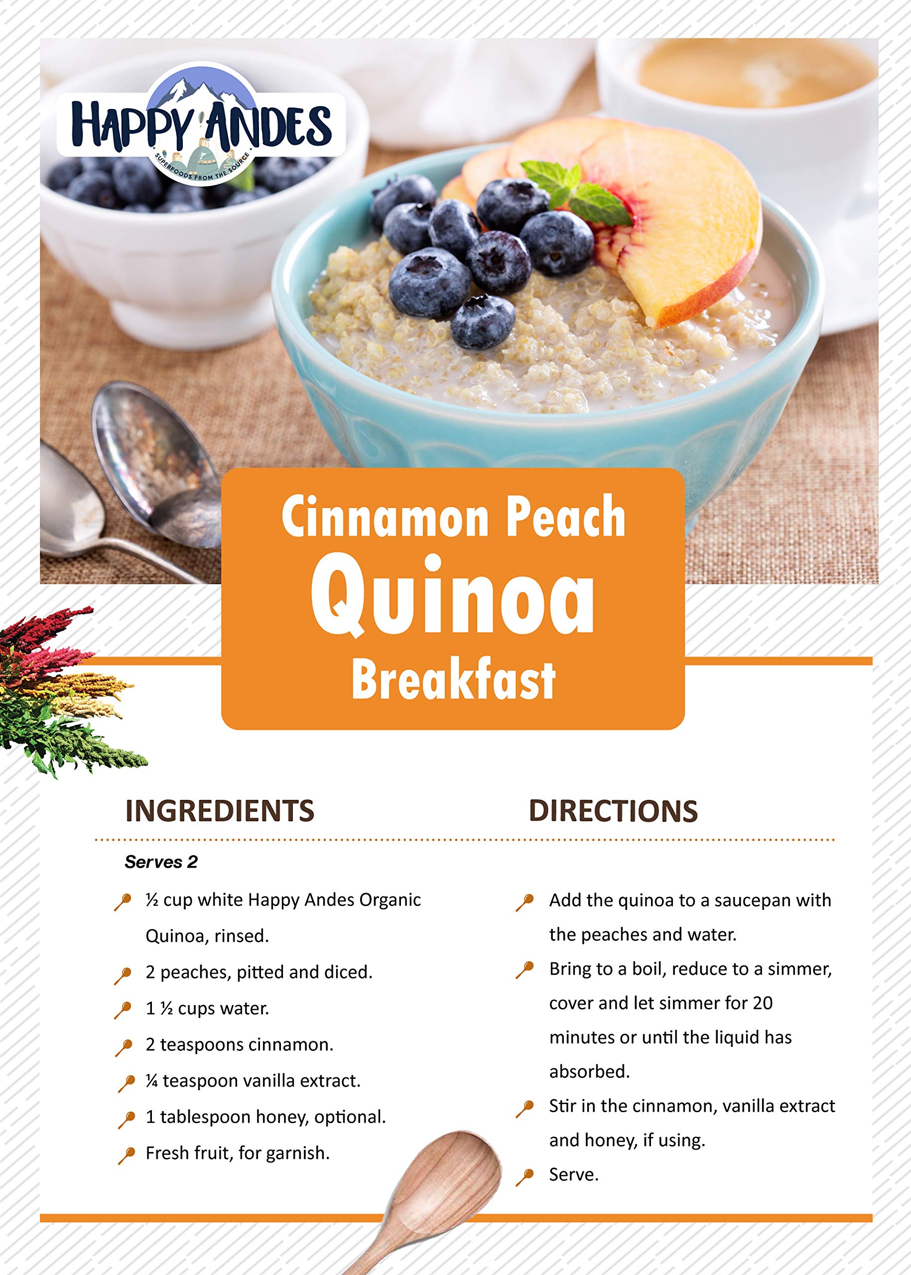 Organic Happy Andes Red Quinoa - Non-GMO, Gluten-Free Whole Grain Superfood | High in Protein & Vitamins | Perfect Rice Substitute for Healthy Meals, Salads & Meal Prep | Ready-to-Cook 3lb Bulk Pack for Oatmeal, Baking & Vegan Recipes