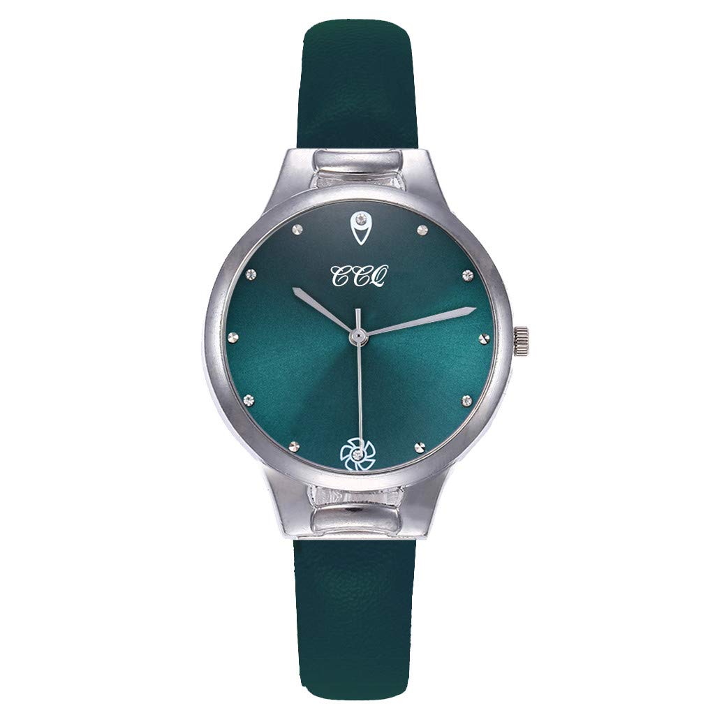 Luxury Leather Strap Women's Watch with Quartz Dial - Elegant Fashion Wristband for Ladies - Perfect for Office, Party & Everyday Wear