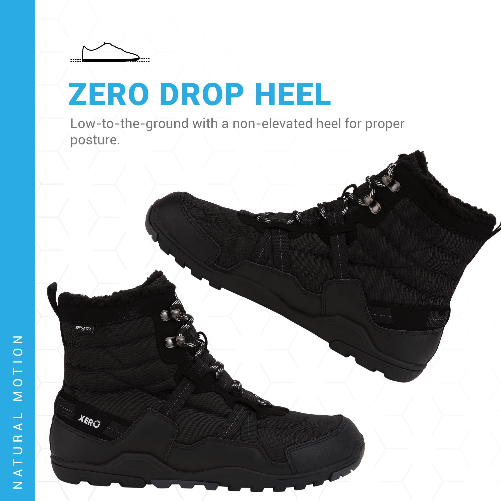 Xero Shoes Barefoot Hiking Shoes for Men - Lightweight Zero Drop Trail Running Boots | Waterproof Outdoor Adventure Footwear for Hiking, Camping & Backpacking