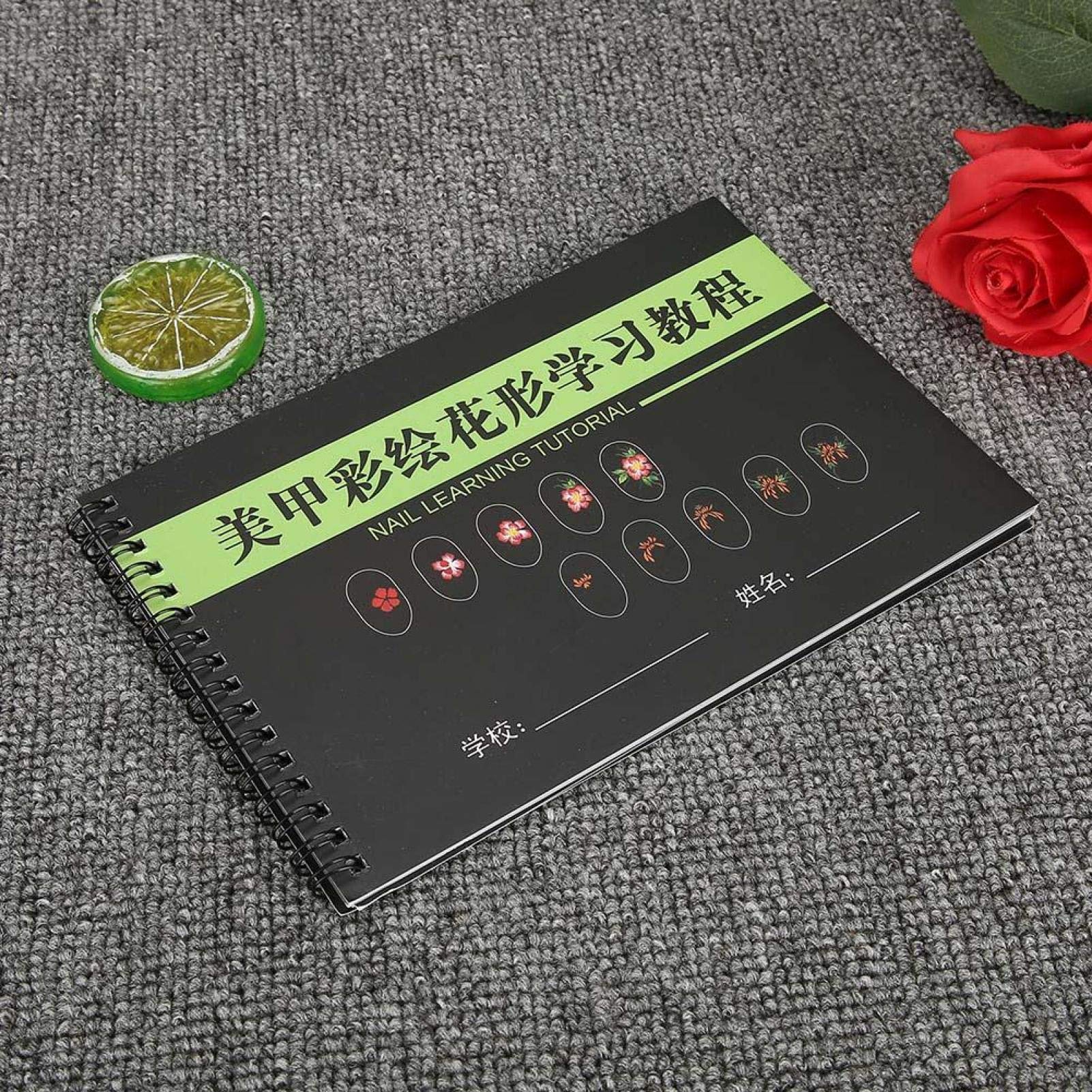 Nail Art Practice Book - Nail Design Coloring & Drawing Templates for Beginners | Manicure Learning & Training Tool | Perfect for Home, Salon & DIY Nail Art Enthusiasts