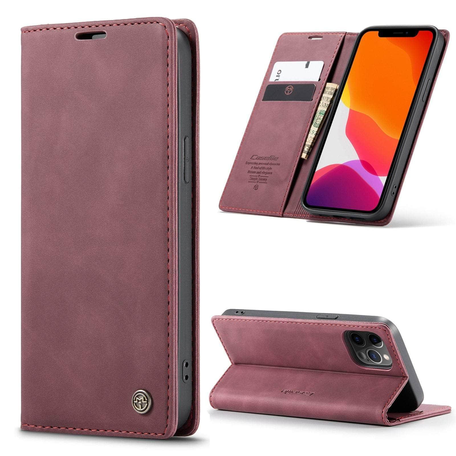 Vintage Leather Flip Case for iPhone 13 - Retro Style Phone Cover with Card Holder | Perfect for Daily Use, Travel & Business Meetings