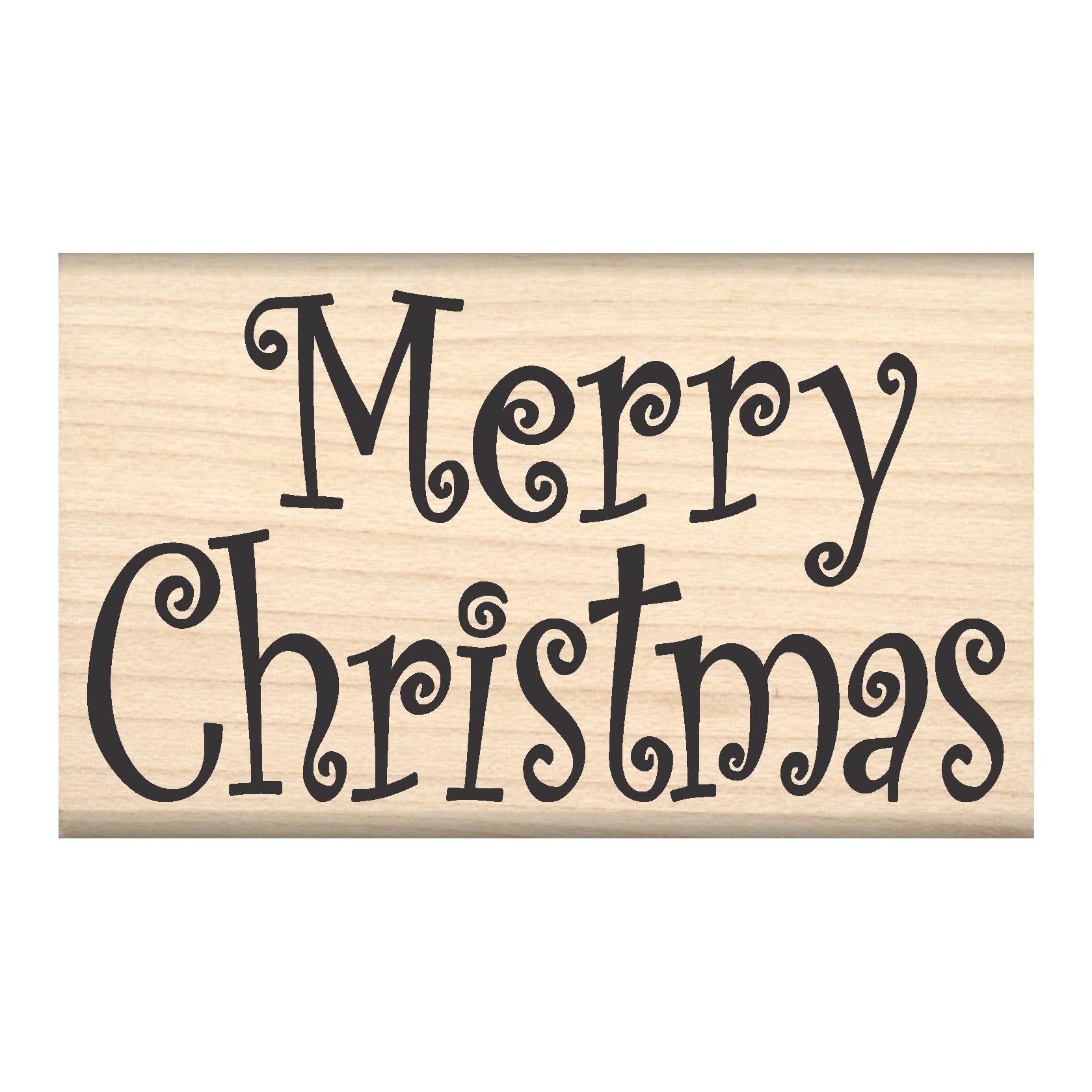 Merry Christmas Rubber Stamp ST 0704 - Holiday Greeting Card DIY Scrapbooking Stamp - Perfect for Christmas Cards, Gift Wrapping & Craft Projects