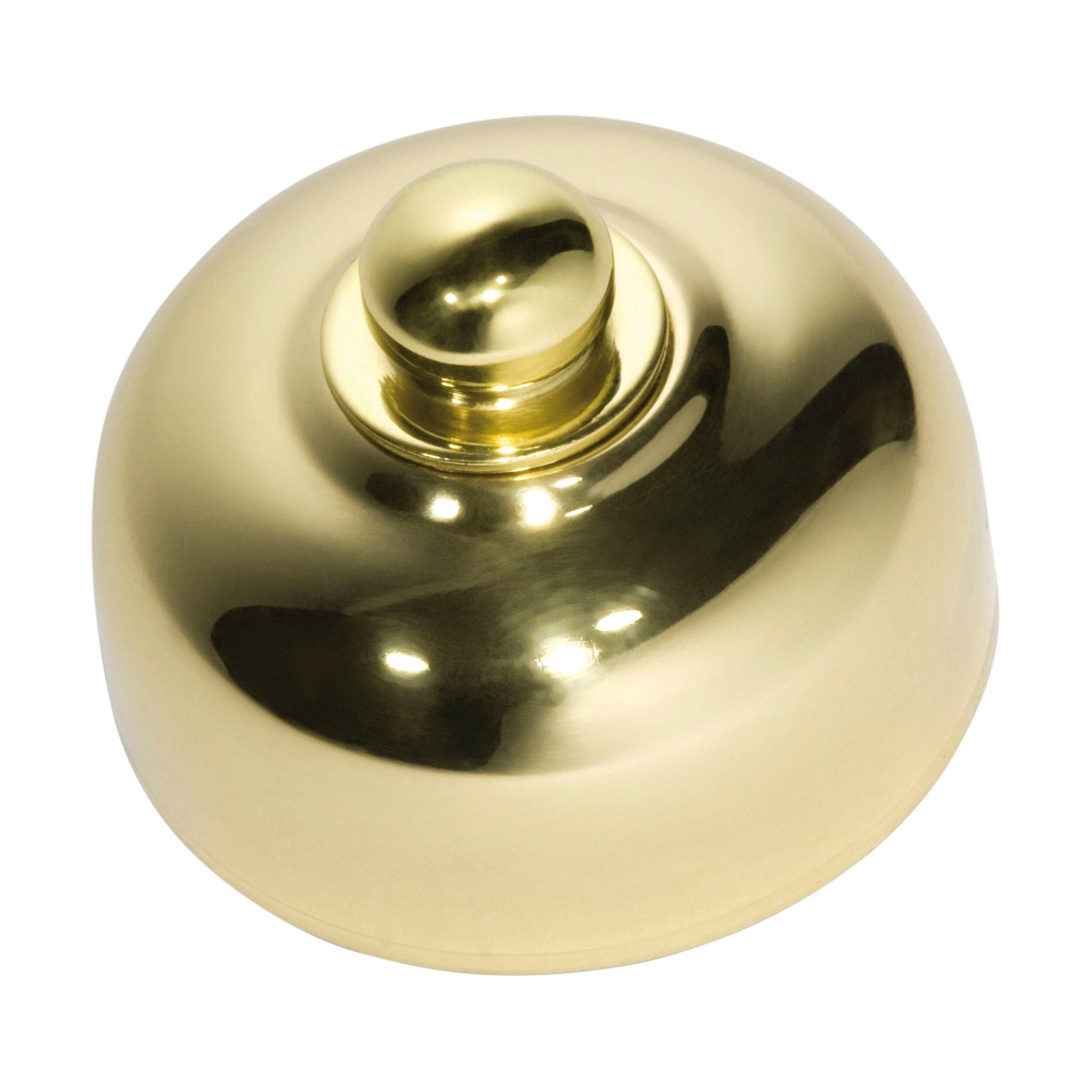 5495 Fan Speed Controller - Traditional Polished Brass Finish - 50mm Diameter x 40mm Depth - Perfect for Ceiling Fans, HVAC Systems & Home Automation Projects