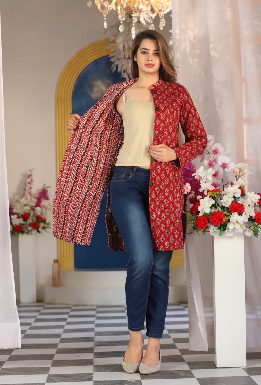 Reversible Quilted Jacket for Women & Men - Lightweight Puffer Coat with Hood - Winter Fashion Outerwear for Hiking, Travel & Daily Wear