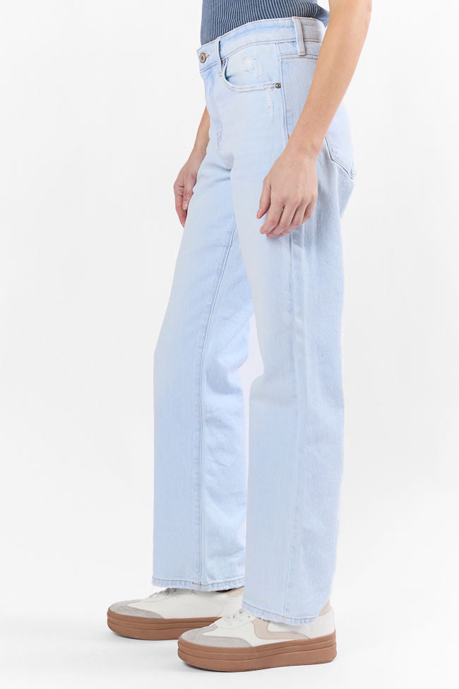 Taylor Light Wash Mid Rise Baggy Jeans for Women - Comfortable & Stylish Distressed Denim Pants | Perfect for Casual Outfits, Streetwear & Everyday Wear