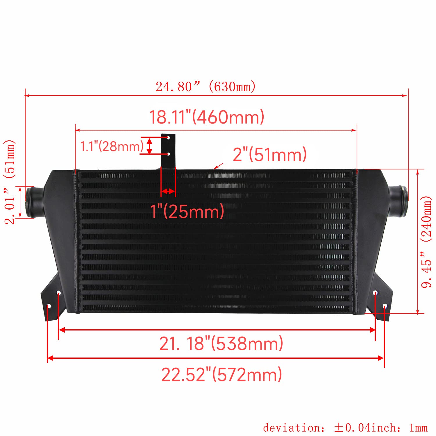 High-Performance Front Mount Intercooler & Pipe Kit for Audi A4 1.8T Turbo B6 Quattro (2002-2006) - Black | Boost Cooling Efficiency for Street Racing & Performance Tuning