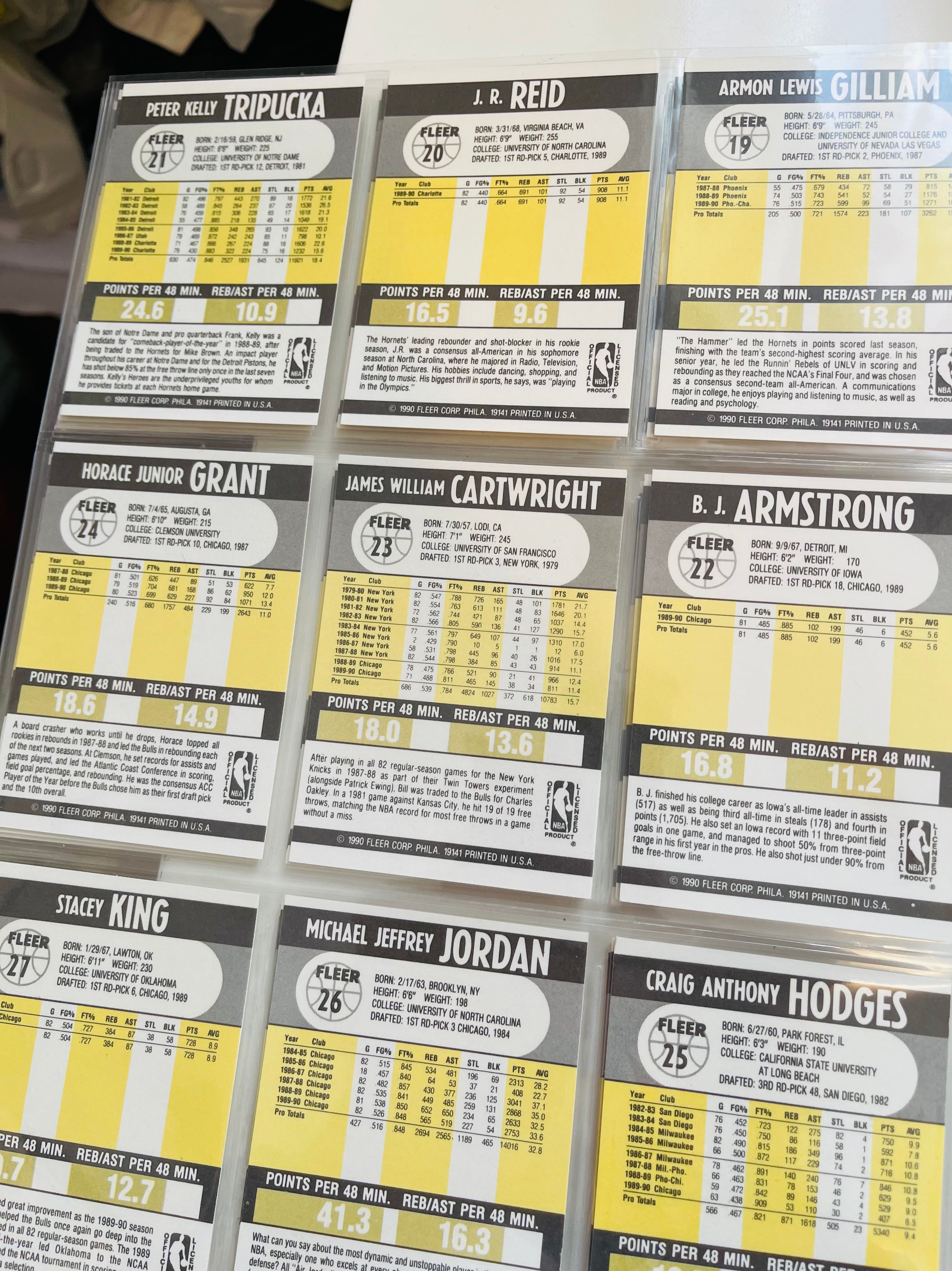 1990 Fleer Basketball Cards - High Grade PSA Graded Complete Set - Perfect for Collectors & Sports Memorabilia Enthusiasts