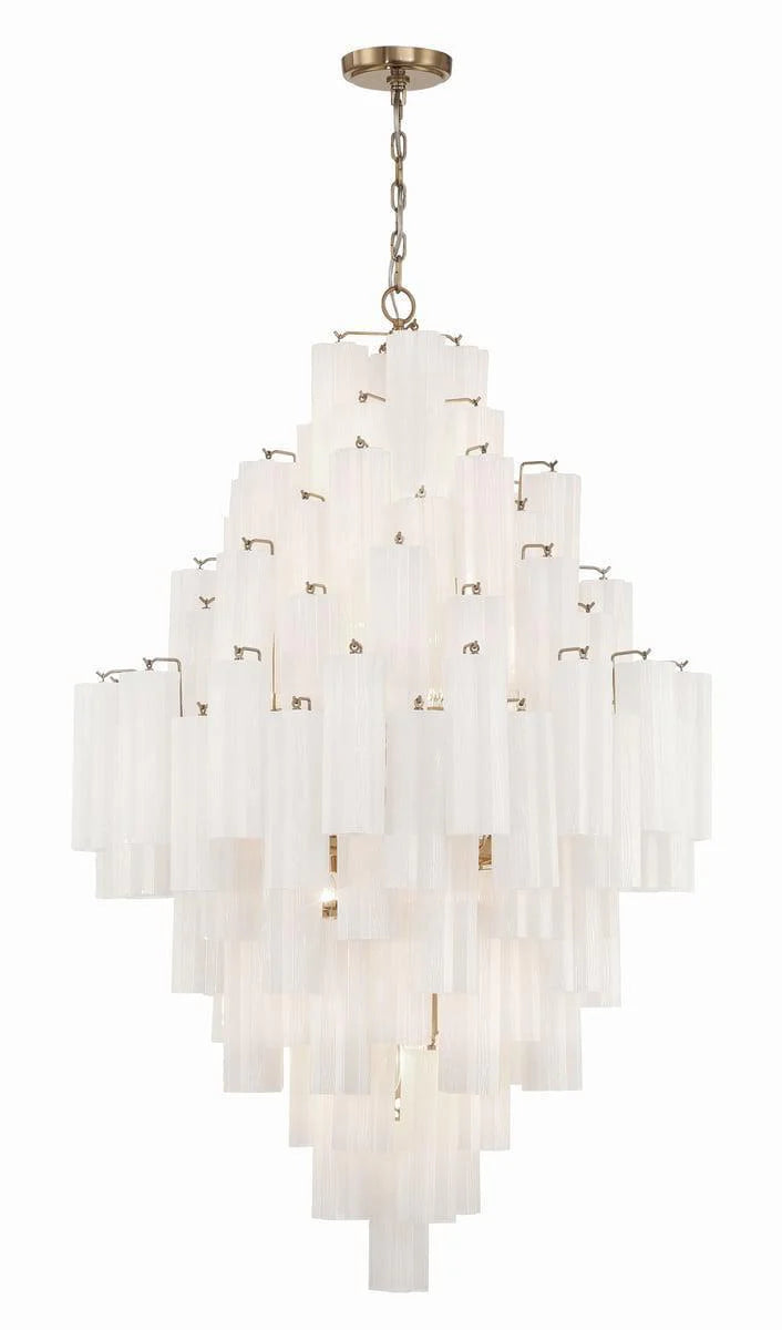 Addis Diamond Chandelier 49 Inch Height - Modern Crystal Ceiling Light Fixture for Dining Room, Living Room, Bedroom & Entryway