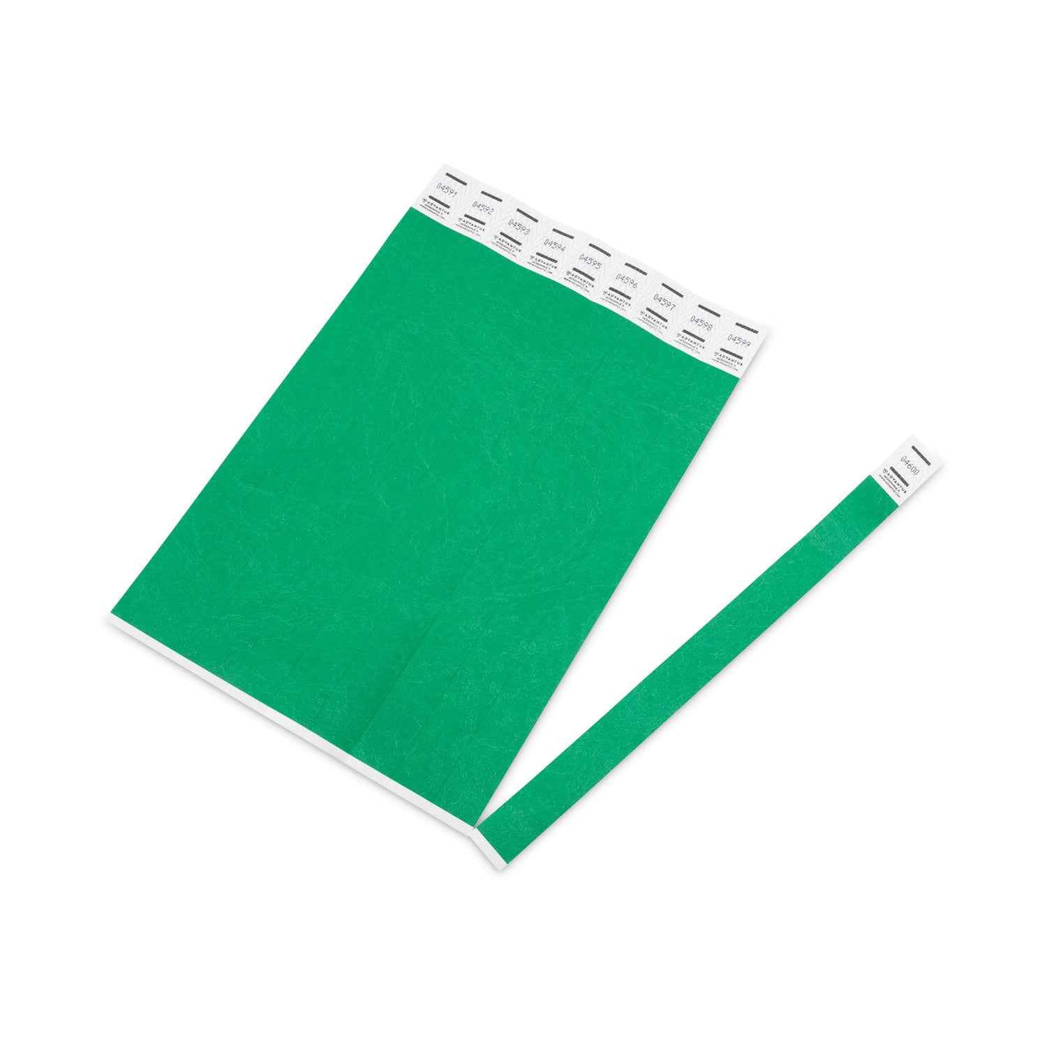 Advantus Sequentially Numbered Crowd Control Wristbands - 10 x 0.75 Inch Green Wristbands (Pack of 100) for Event Management, Concerts, and VIP Access Control