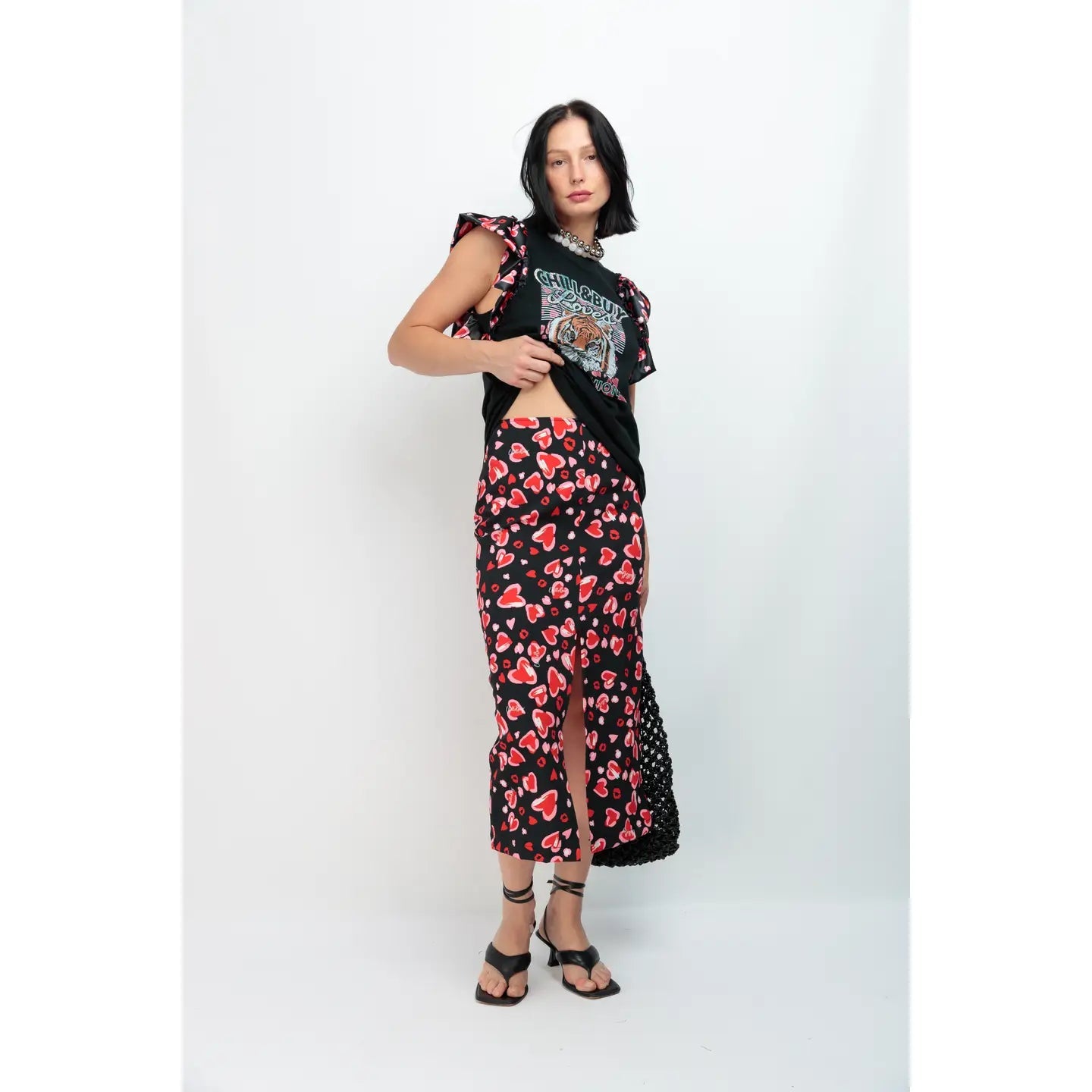 Jupe Crush Noire - Romantic Elegance Black Skirt for Women | Versatile Daily Wear for Office, Date Night & Casual Outings