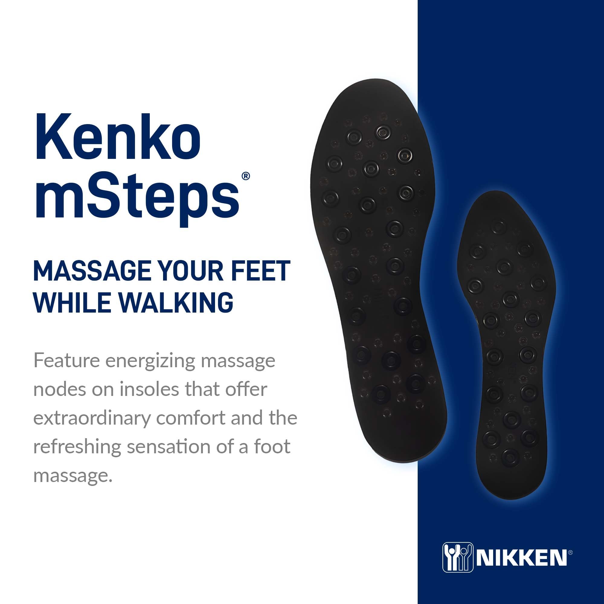 Kenko mSteps Magnetic Insoles for Men - Cut-to-Fit Orthotic Shoe Inserts (Sizes 7-12) - Pain Relief & Arch Support for Running, Walking & Work Shoes