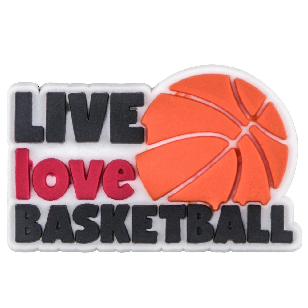 Basketball Shoe Charms for Men - Sports Shoe Accessories & Decorations - Perfect Gift for Dad, Xmas Party, Basketball Fans & Sneaker Lovers - Great for Game Days, Casual Wear & Sneaker Customization