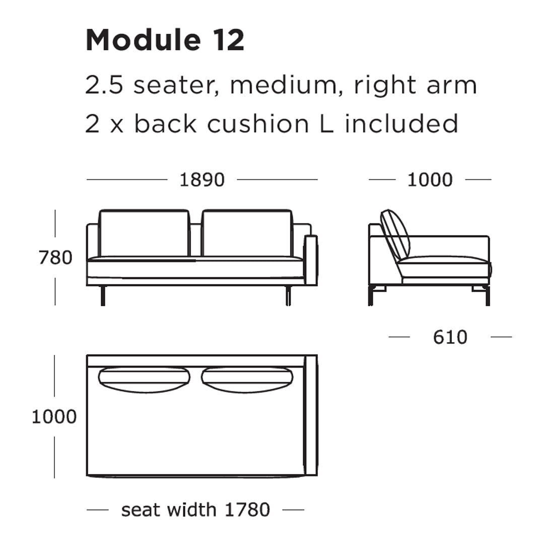Modular Sofa Edge V2 - 9 & 16 Piece Configurable Sectional Couch for Modern Living Room, Home Theater & Office Lounge