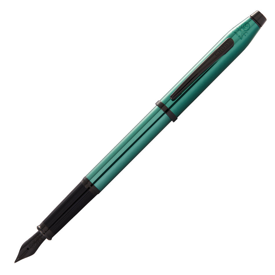 Cross Century II Fountain Pen - Green Lacquer with Black Trim | Luxury Writing Instrument for Professionals & Collectors | Perfect for Signatures, Calligraphy & Gifts