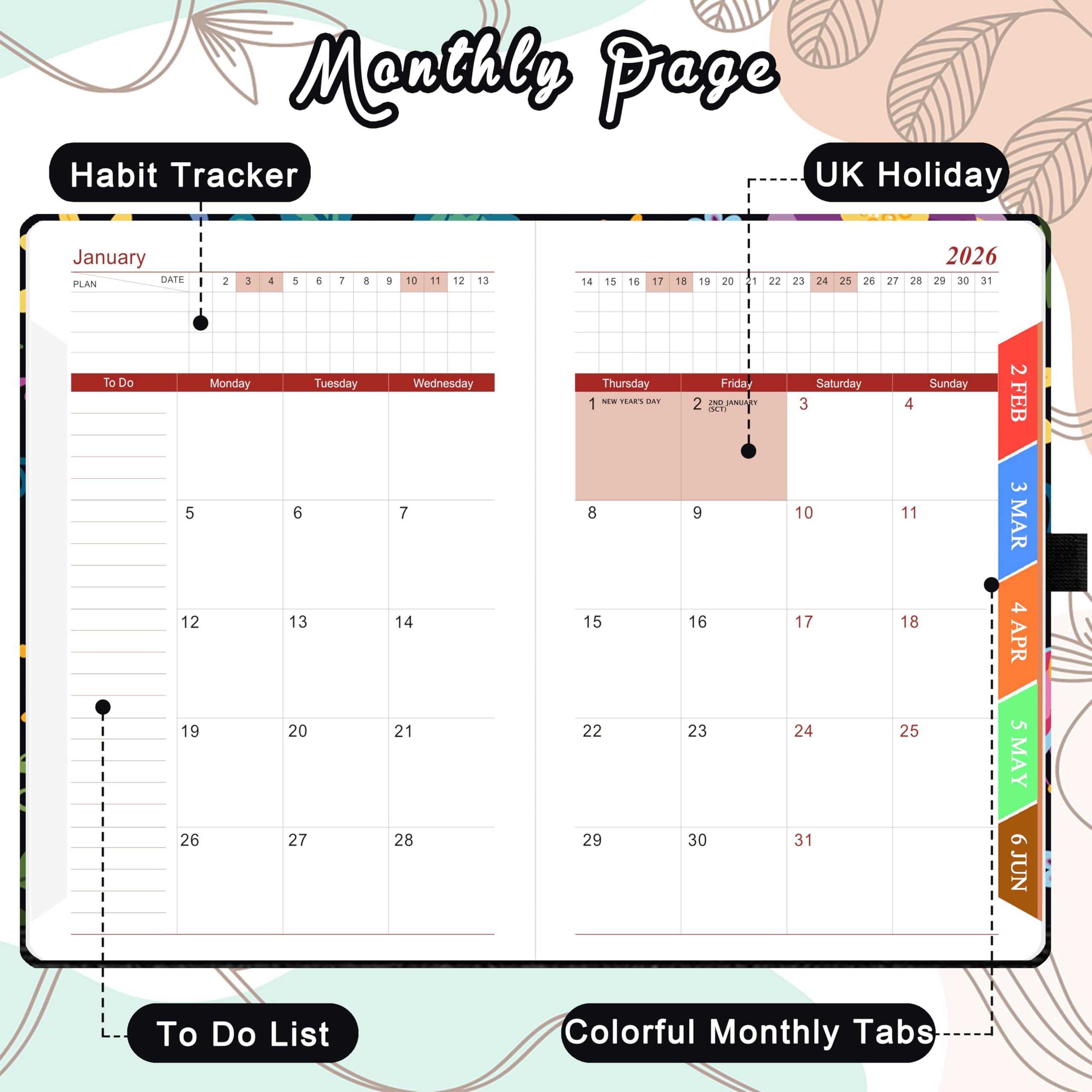2025-2026 A5 Daily Planner with Monthly Tabs | Aug 2025-July 2026 Academic Diary | Includes Pen Set & Inner Pocket | Perfect for Students, Professionals & Goal Tracking (5.9