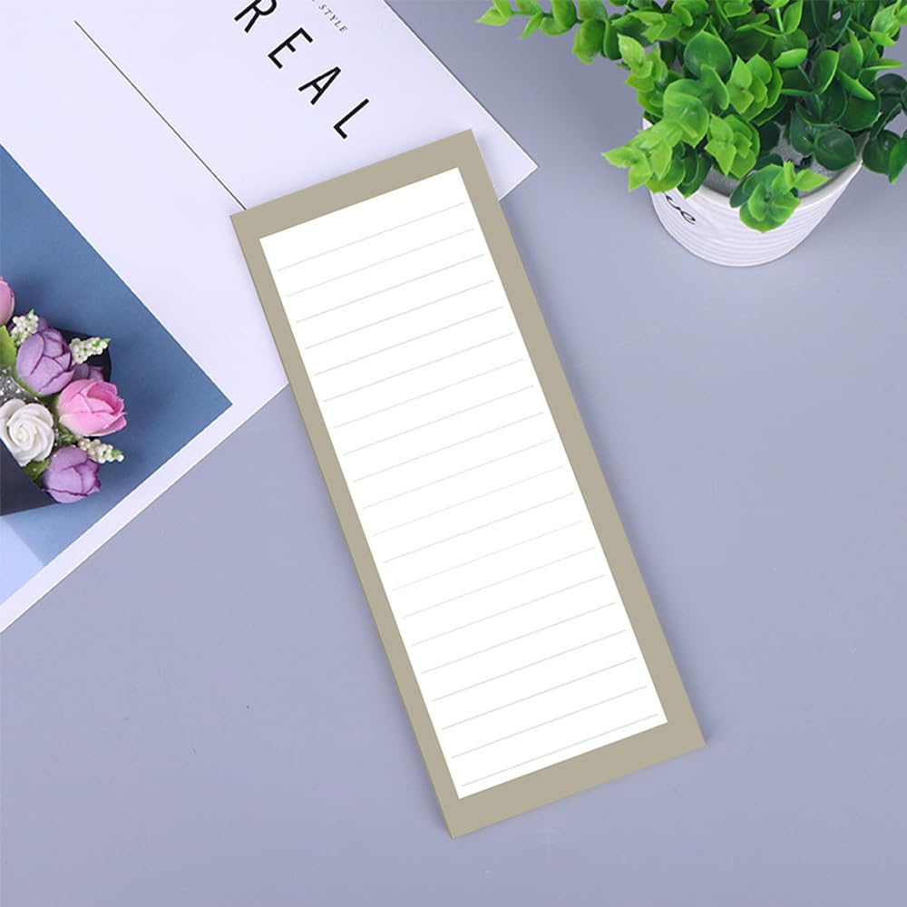 4 Pack Magnetic Notepads for Refrigerator - Strong Full Magnet Back Memo Pads, 50 Sheets per Pad for To-Do Lists & Shopping Lists (Simple Style) - Perfect for Kitchen, Office & Home Organization