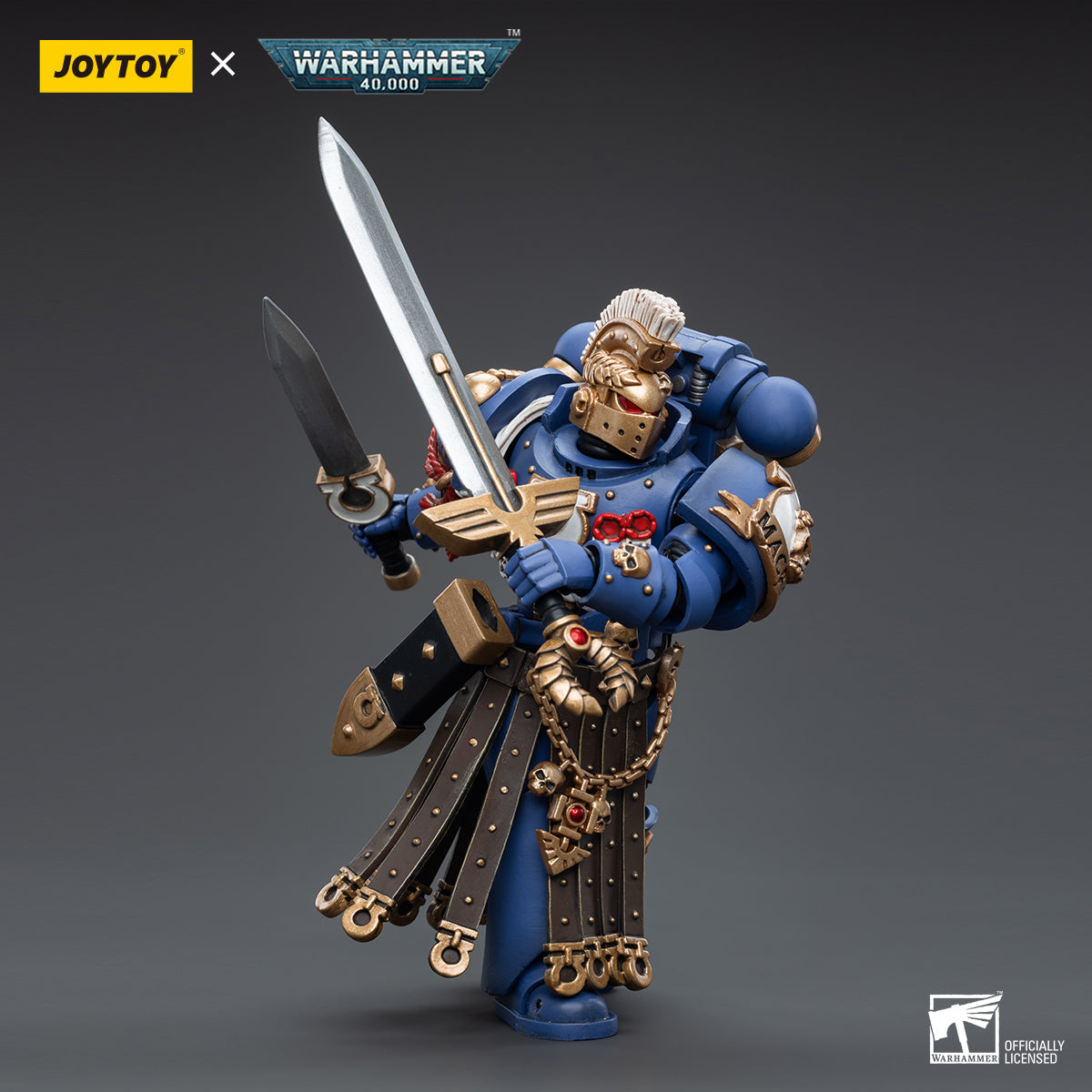 1/18 JOYTOY Warhammer 40K Ultramarines Honour Guard Action Figure Set (4pcs) - Perfect for Collectors, Tabletop Gaming & Display