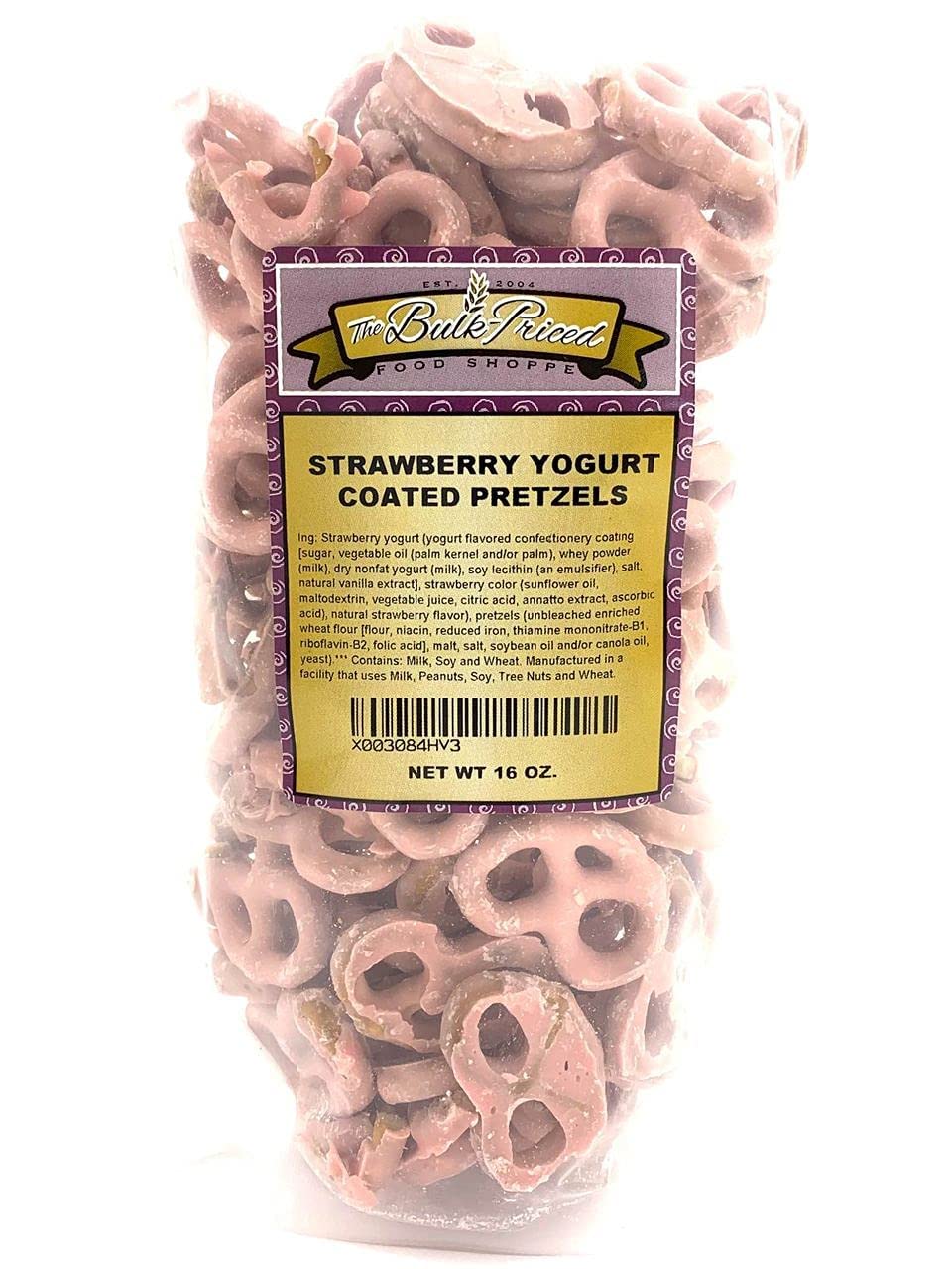 Strawberry Yogurt Pretzels - 1 lb Bulk Bag with Resealable Zip Lock - Sweet & Salty Snack for Parties, Office Treats & Movie Nights