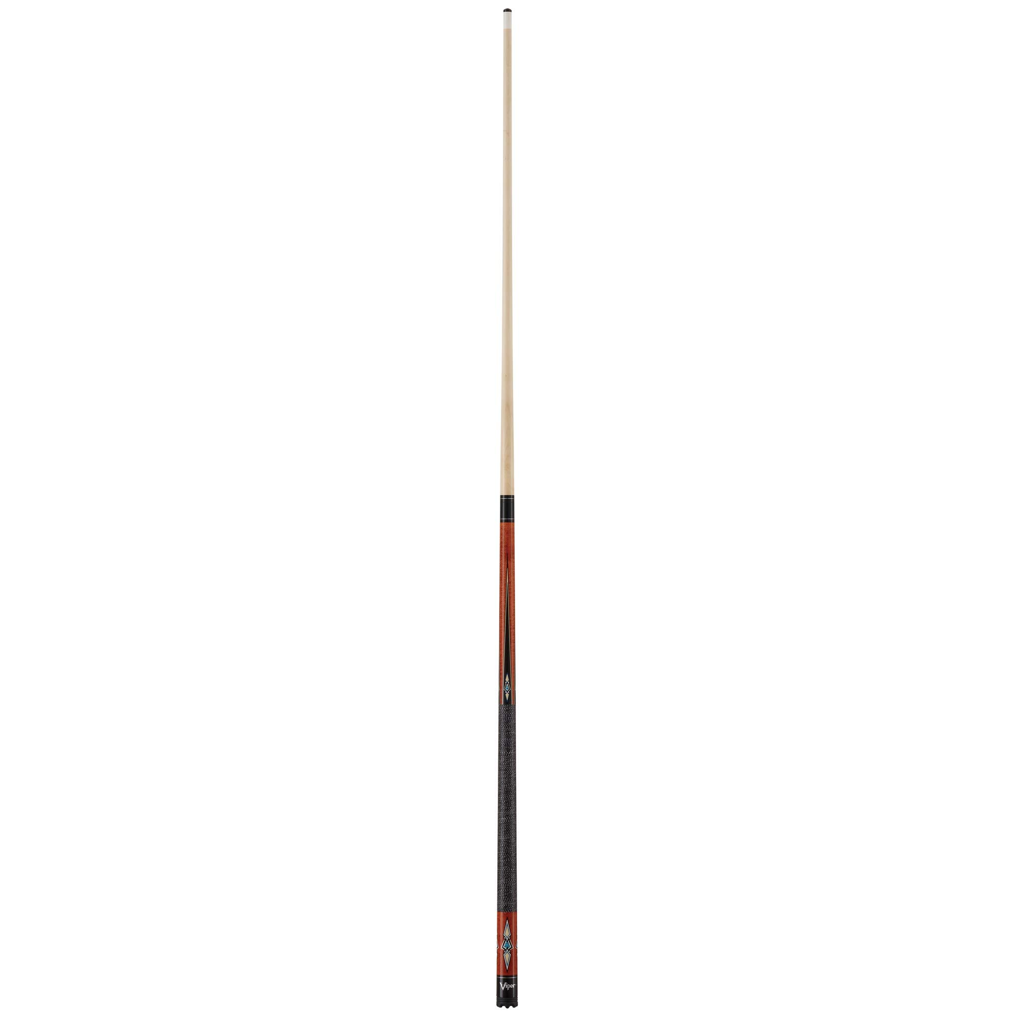 Viper Sinister 58-Inch 2-Piece Billiard Pool Cue Stick - Natural Wood with Cream Inlay Design | Professional & Home Game Room Accessories