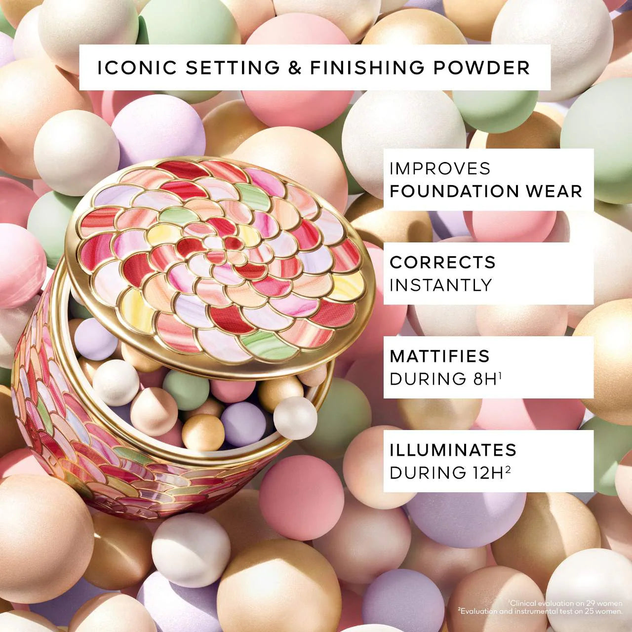 GUERLAIN Meteorites Setting & Finishing Pearls of Powder - 2 Shades | Loose Face Powder for Flawless Makeup Finish | Perfect for Daily Wear & Special Occasions