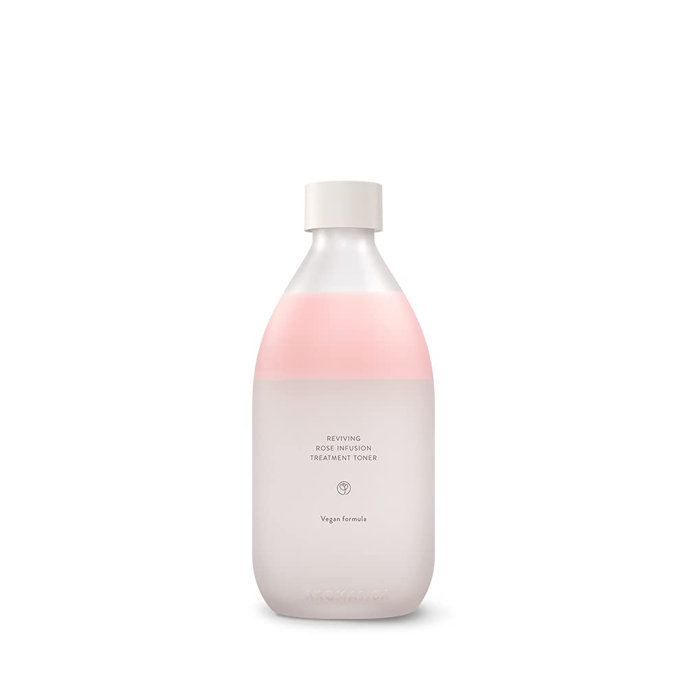 Aromatica Reviving Rose Infusion Treatment Toner 200ml - Hydrating Facial Toner with Rose Extract for Dry & Sensitive Skin | Perfect for Daily Skincare Routine & Post-Cleansing Refreshment