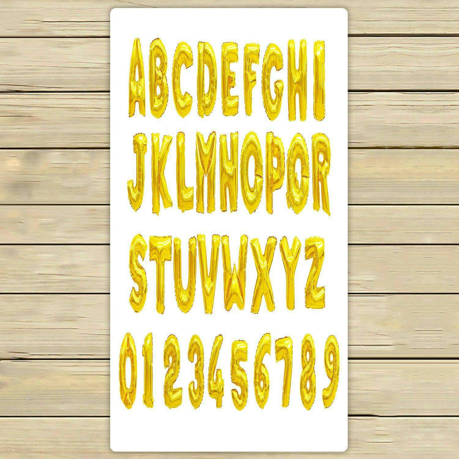 ECZJNT Yellow Golden Balloons Beach Bath Towel - English Alphabet & Numerals Design - 30x56 Inch Large Shower Towel for Home, Outdoor & Travel - Perfect for Beach, Pool, Gym & Spa