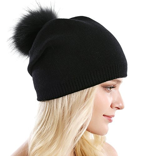 Luxury Cashmere Knit Wool Beanie for Men & Women - Soft Winter Warm Hat for Cold Weather - Perfect for Skiing, Hiking, and Outdoor Activities