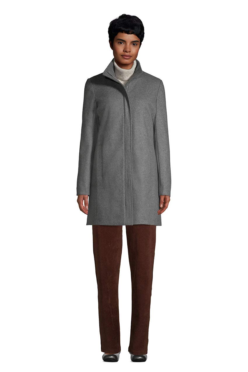 Lands' End Women's Wool Coat - Warm Winter Jacket for Outdoor