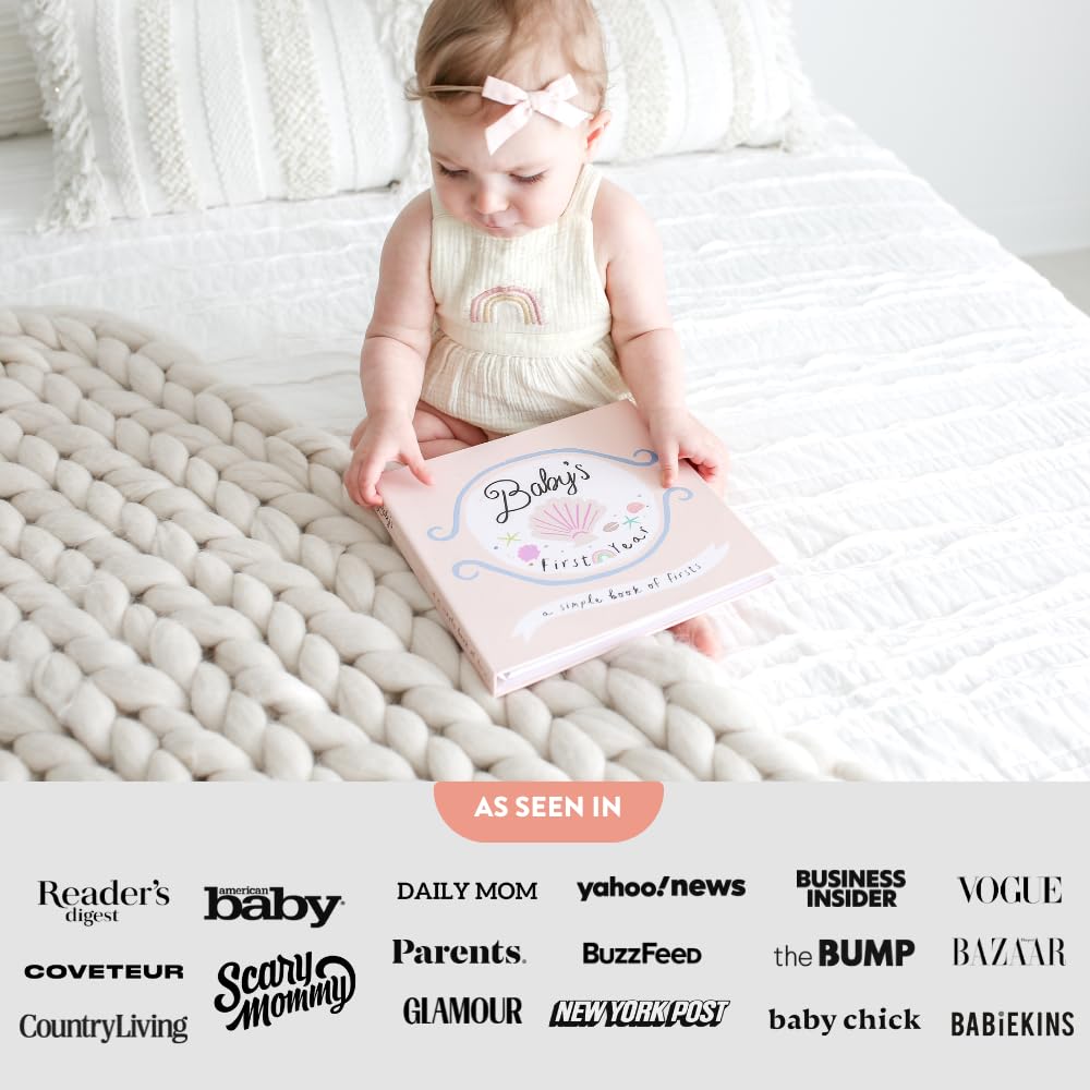 Lucy Darling Little Beach Babe Memory Book - First 5 Years Baby Journal, Photo Album & Scrapbook for Girls | Unique Keepsake Baby Book & Milestone Diary | Perfect Gift for New Moms, Busy Parents | Capture Beach Memories, First Steps & Special Moments